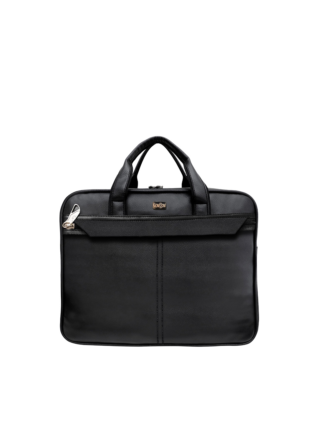 

Zombom Leather Laptop Bag, Black