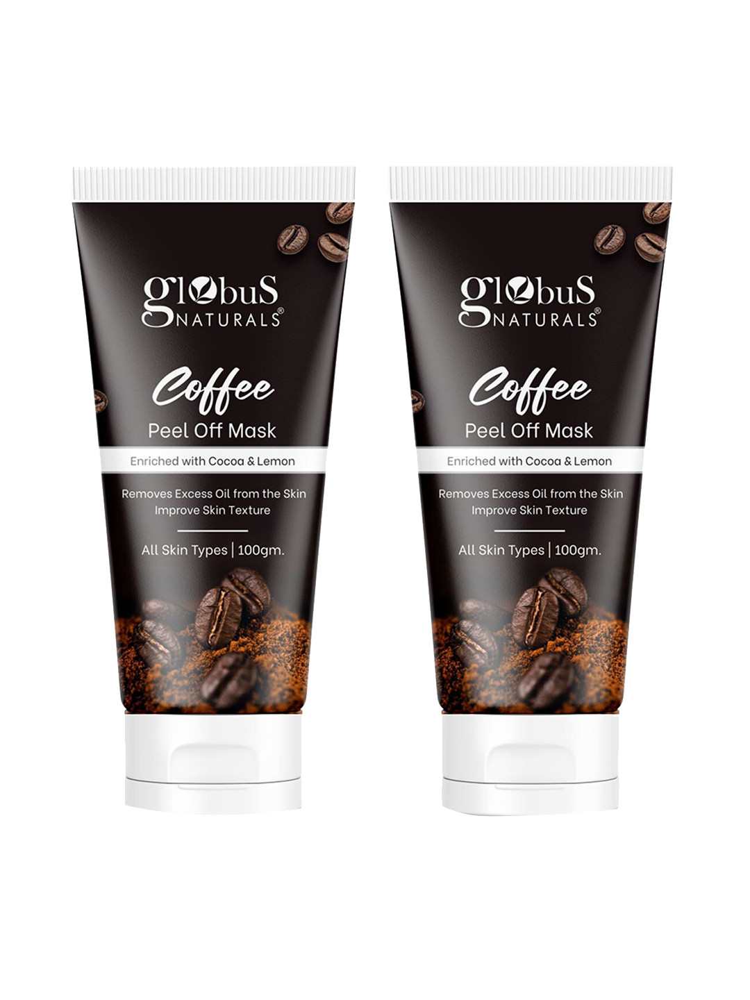 

Globus naturals Set Of 2 Coffee Peel Off Mask 100 g Each, Black
