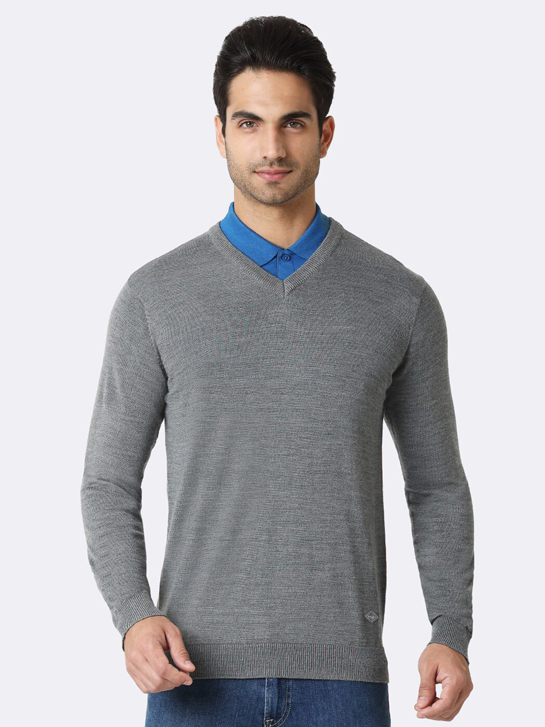 

Van Heusen V-Neck Long Sleeve Sweater Vest, Grey