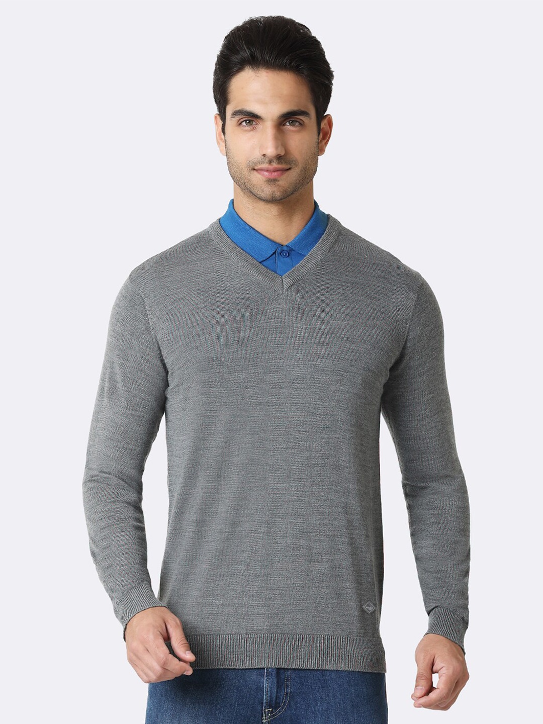 

Van Heusen Athleisure V-Neck Long Sleeve Sweater, Grey