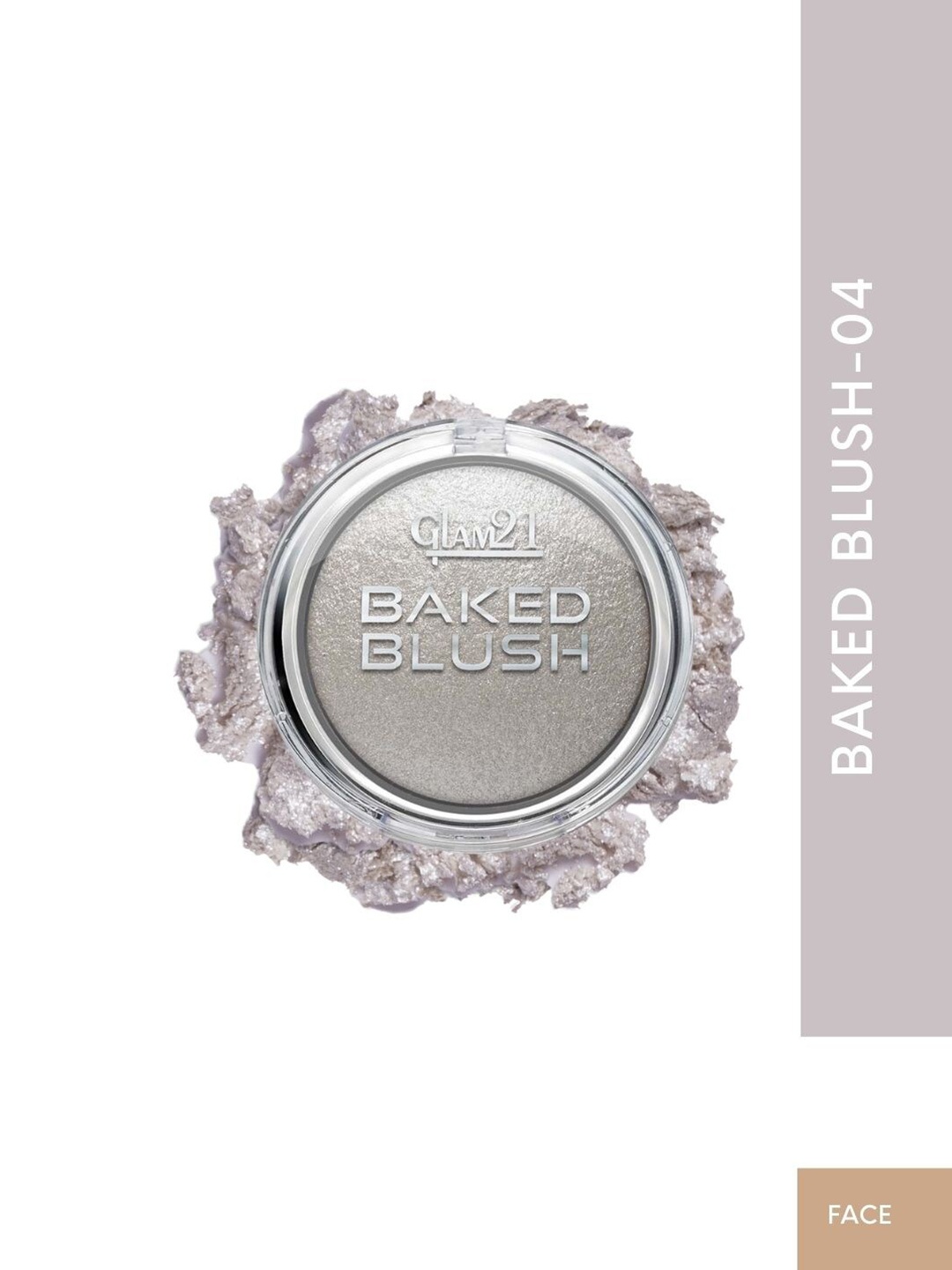 

GLAM21 Baked Blusher with Highly Pigmented Formula 6 g - Shade 04, Grey