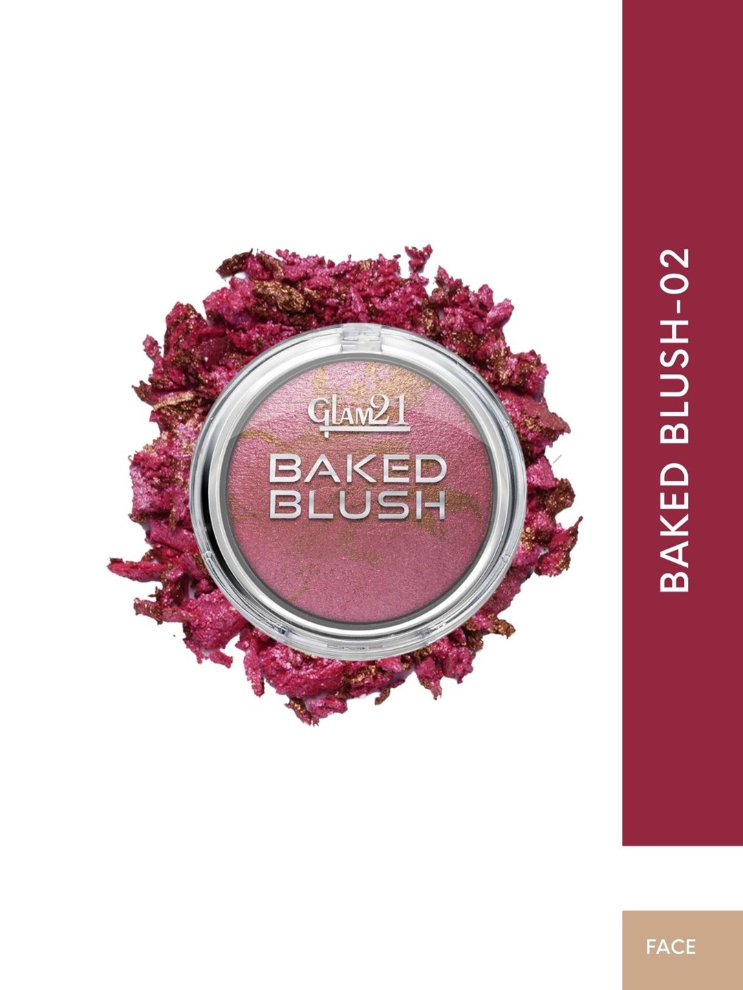 

GLAM21 Baked Blusher with Highly Pigmented Formula 6 g - Shade 02, Pink