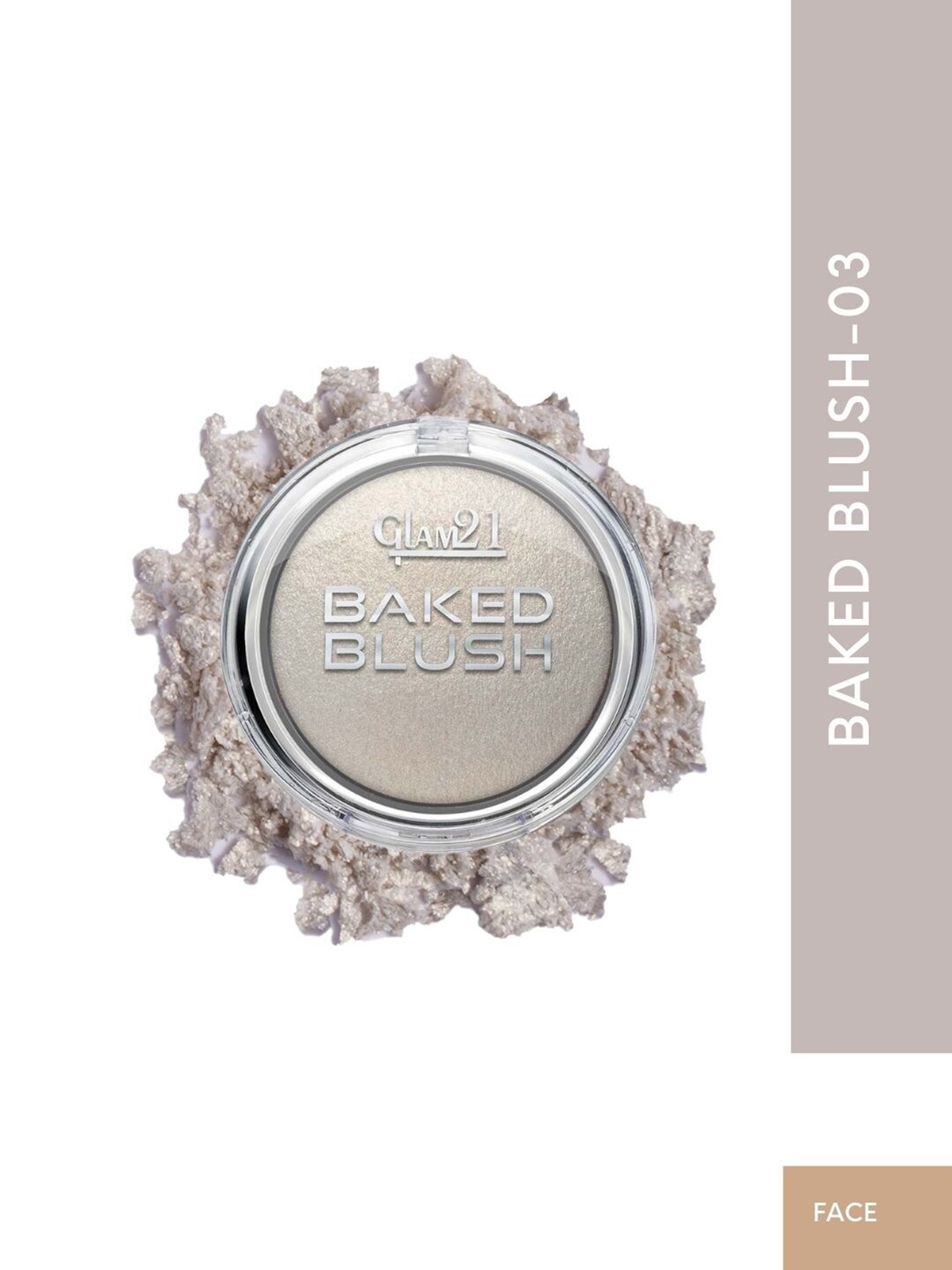 

GLAM21 Baked Blusher with Highly Pigmented Formula 6 g - Shade 03, Silver