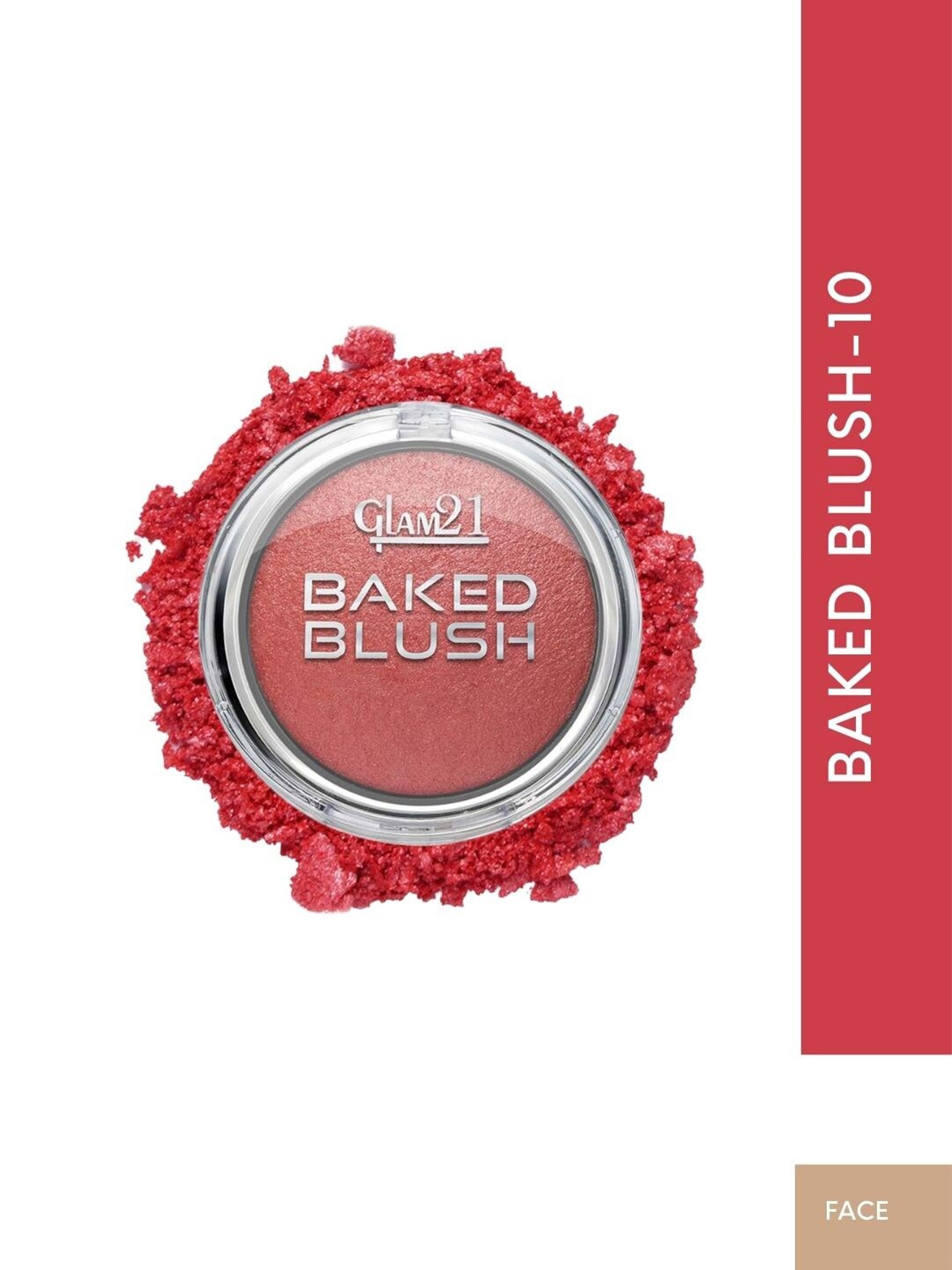 

GLAM21 Baked Long Lasting & Lightweight Highly Pigmented Blush 6 g - Shade 10, Red