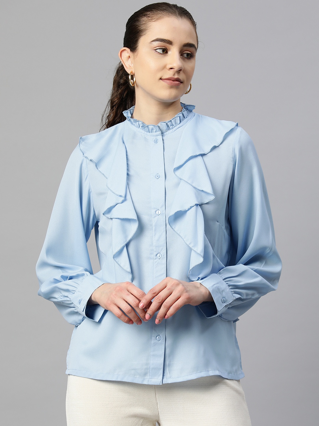 

plusS Women Solid Top, Blue
