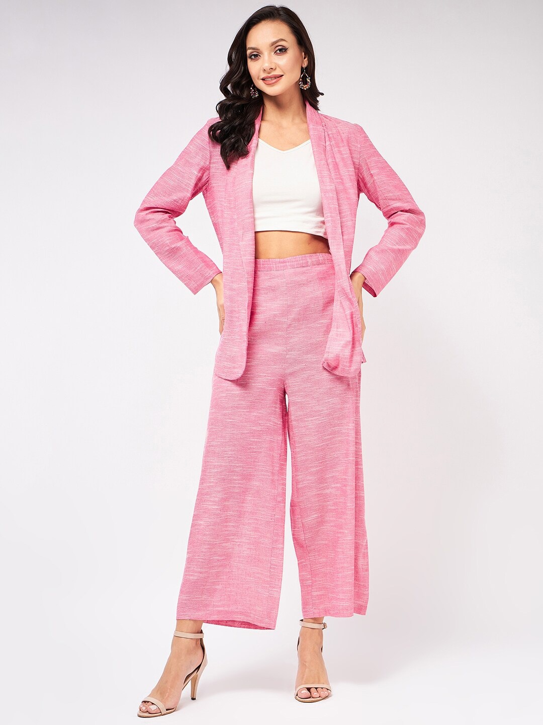 

Zima Leto Women Long Blazer & Trousers, Pink