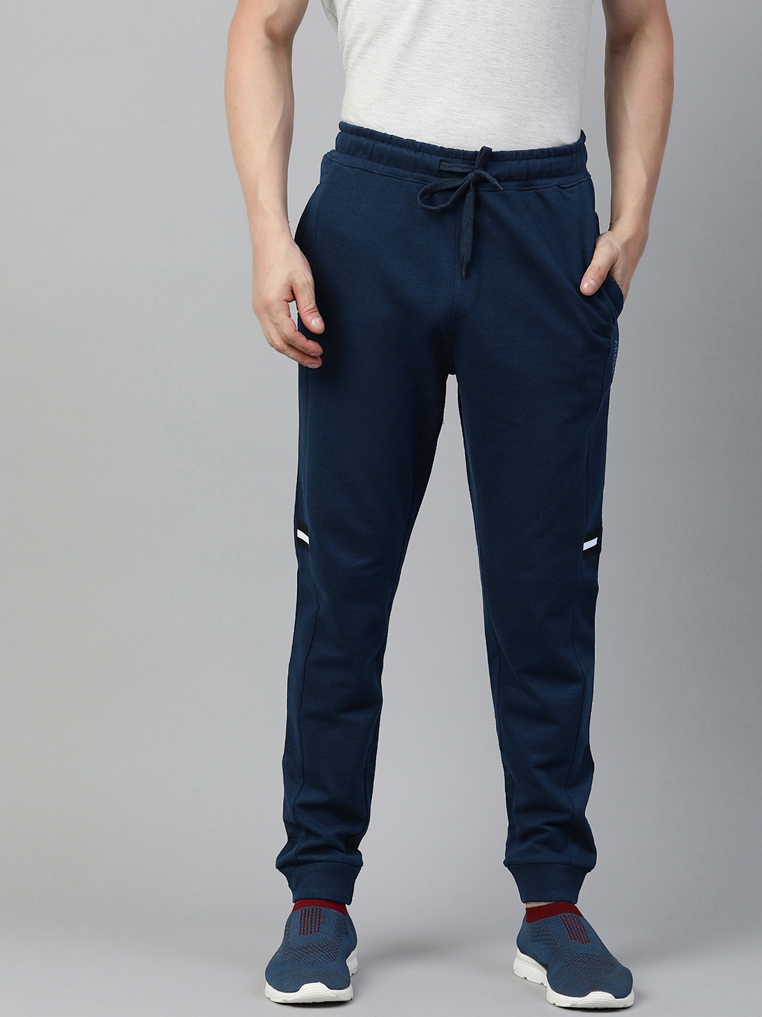 

ARDEUR Men Regular Fit Solid Joggers, Navy blue