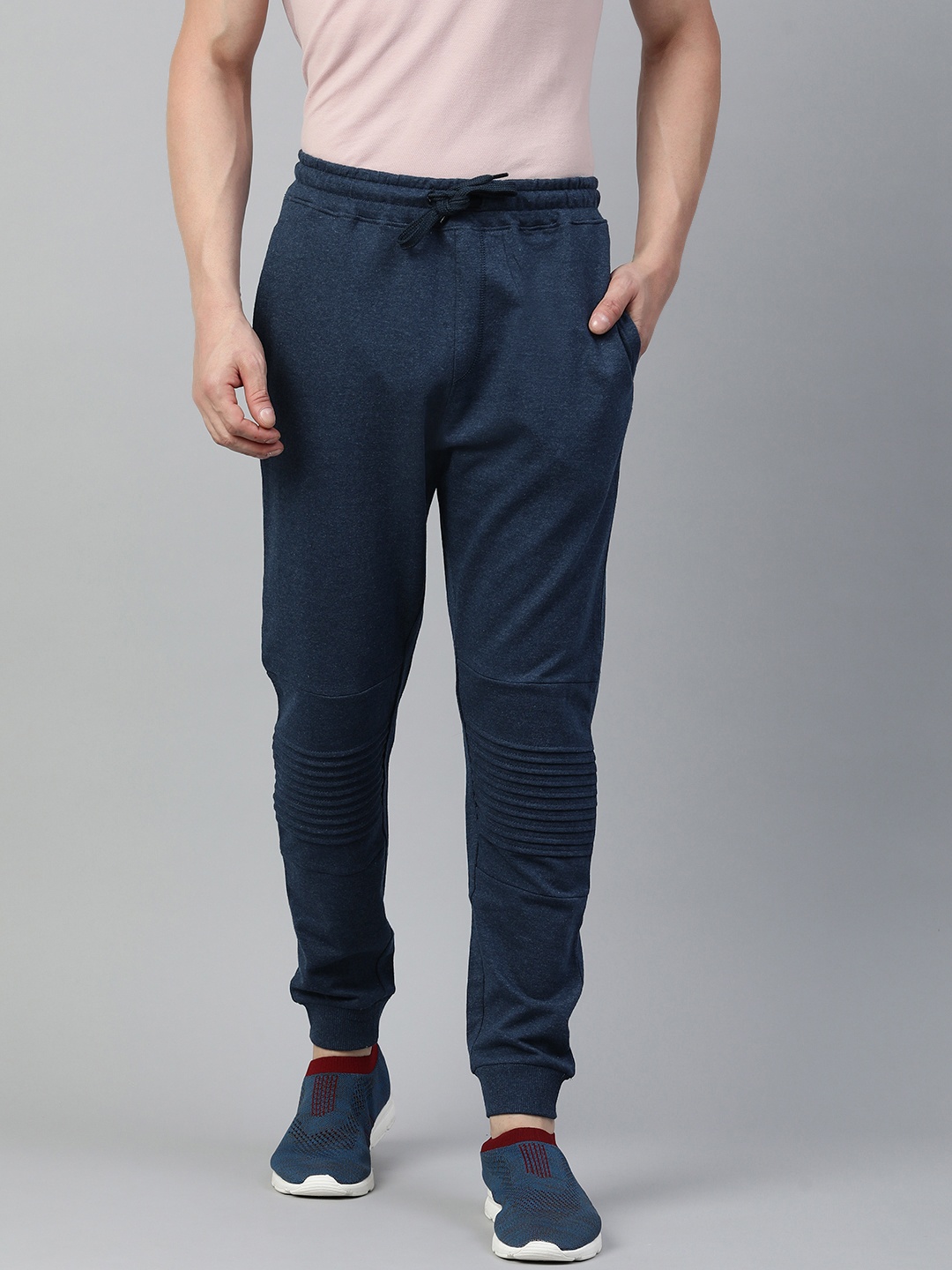 

ARDEUR Men Regular Fit Solid Joggers, Navy blue