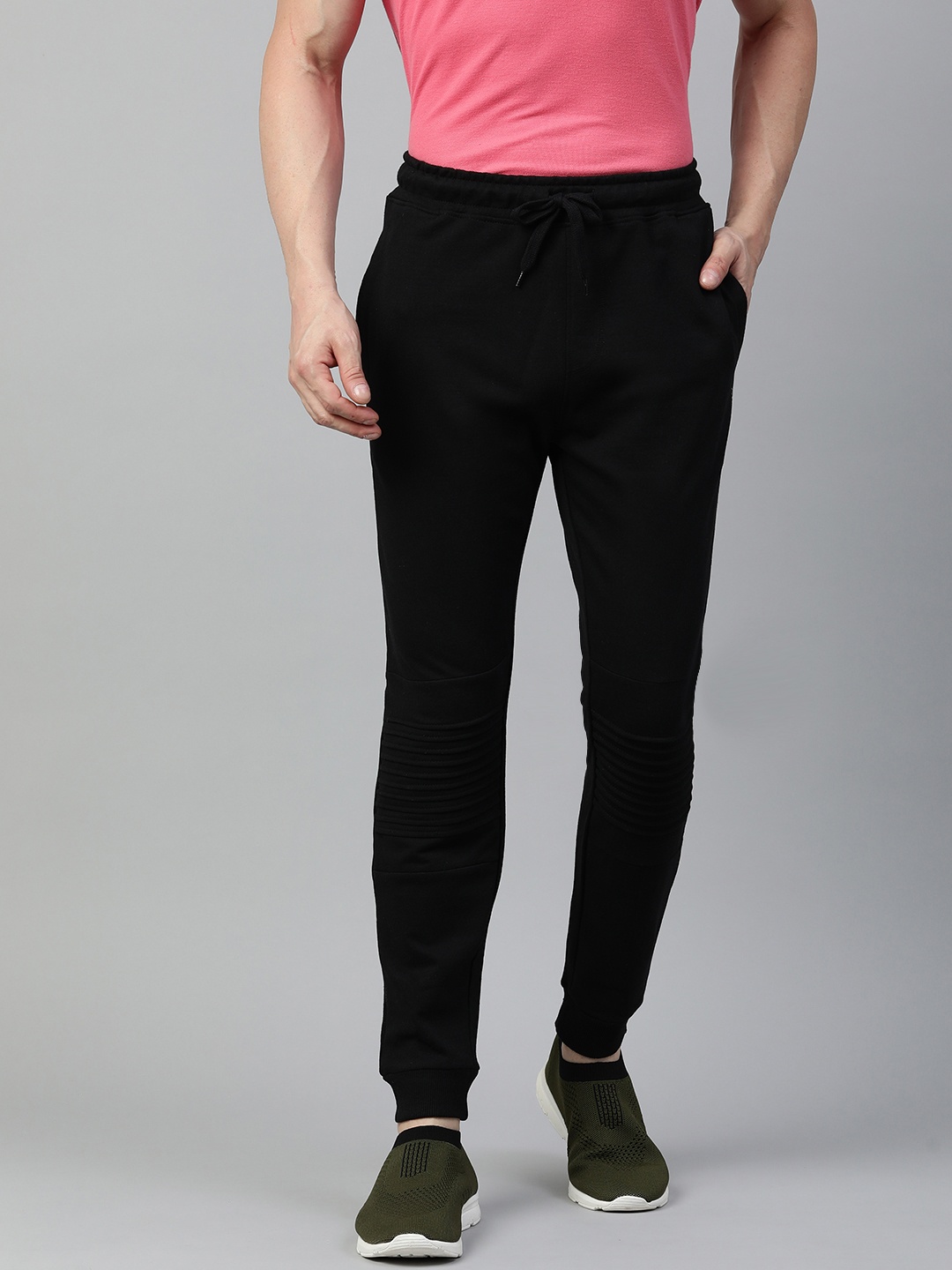 

ARDEUR Black Regular Fit Solid Joggers