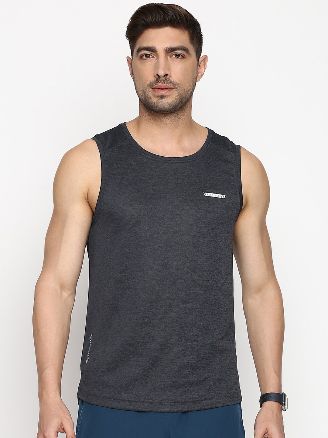 

Van Heusen Swift Dry Technology Innerwear Gym Vest, Charcoal