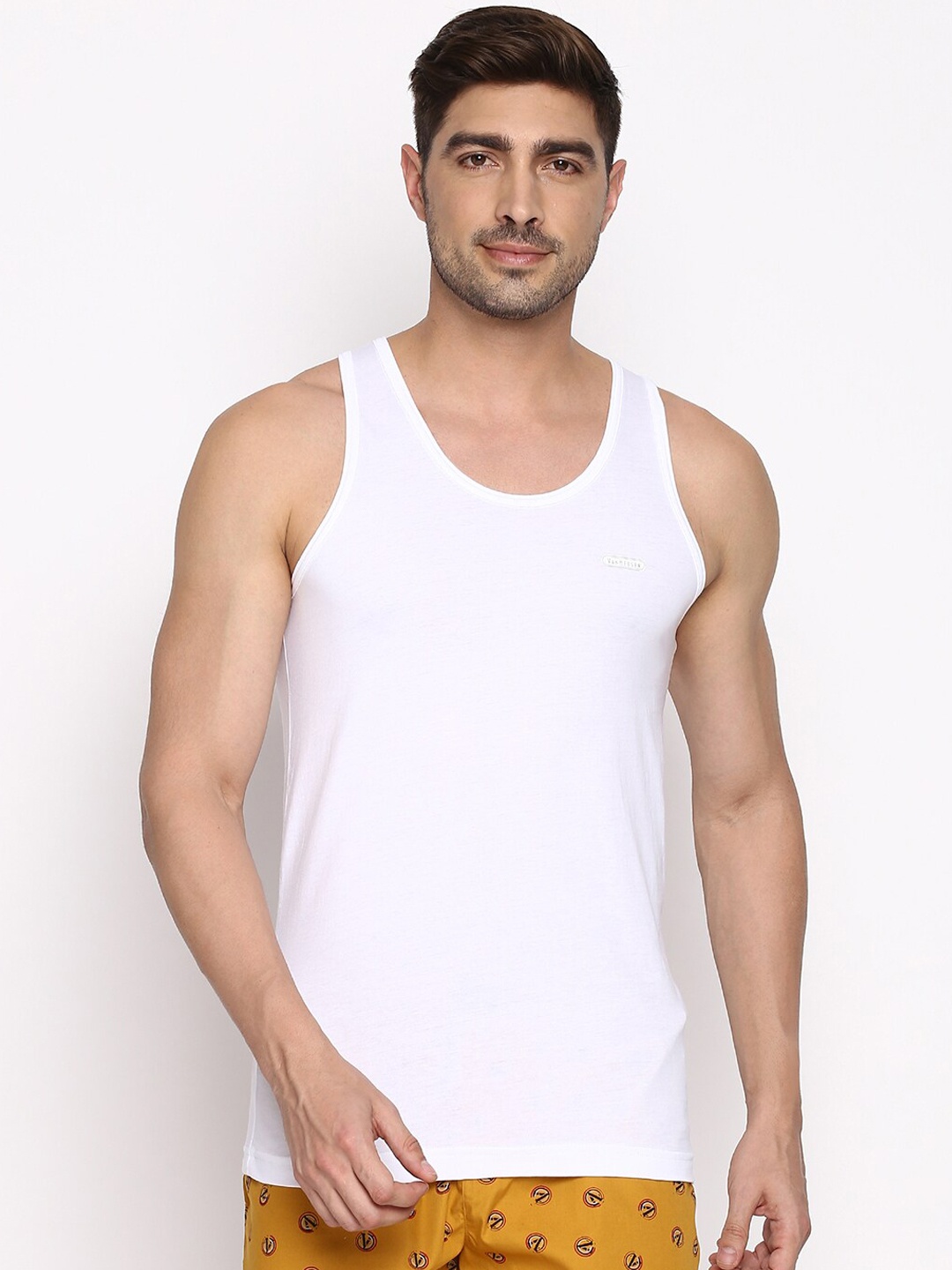 

Van Heusen Solid Scoop Neck Ultra Soft Vest, White