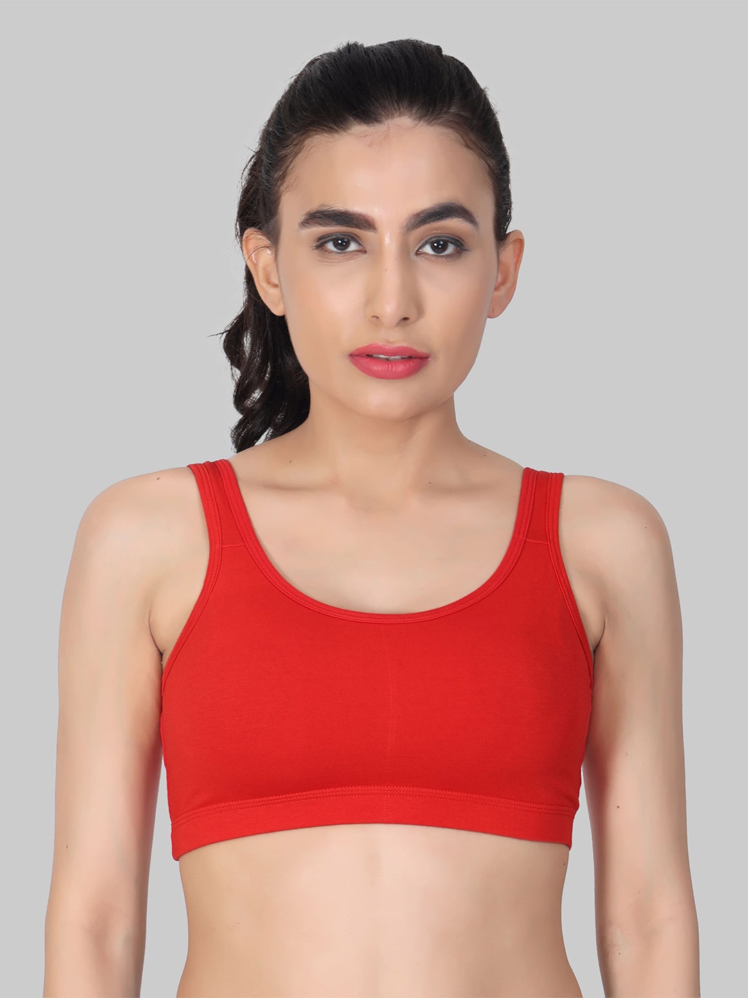 

Innocence Non-Wired Full Coverage Lightly Padded Super Support Everyday Bra, Red