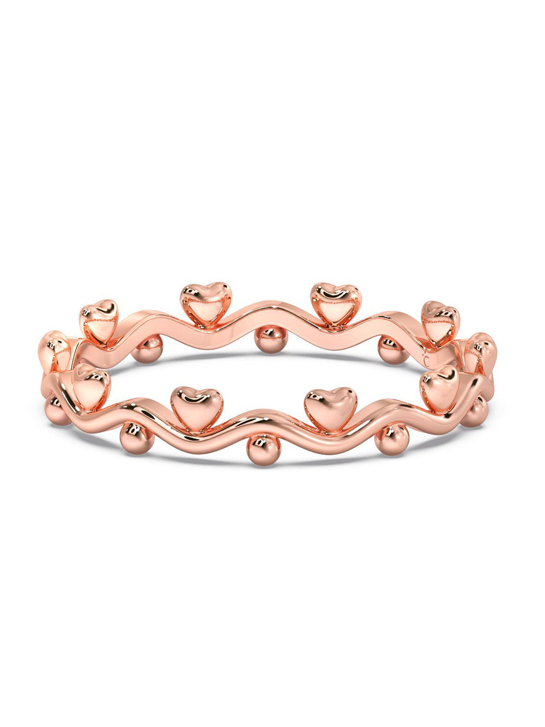 

CANDERE A KALYAN JEWELLERS COMPANY 18KT Rose Gold Lightweight Finger Ring-1.51gm