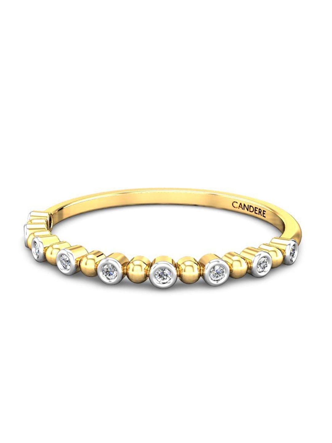 

CANDERE A KALYAN JEWELLERS COMPANY CZ Studded 22KT Gold Ring - 1.44 gm