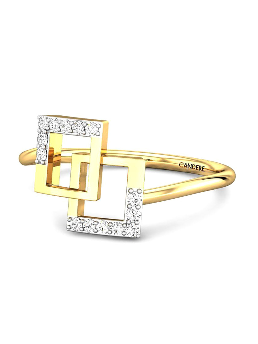 

CANDERE A KALYAN JEWELLERS COMPANY Cubic Zirconia Studded 22KT Gold Finger Ring-2.12 g
