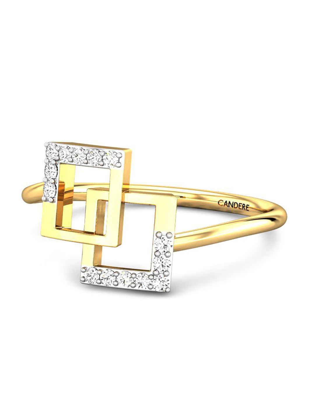 

CANDERE A KALYAN JEWELLERS COMPANY CZ Studded 14KT Gold Ring - 1.51 gm
