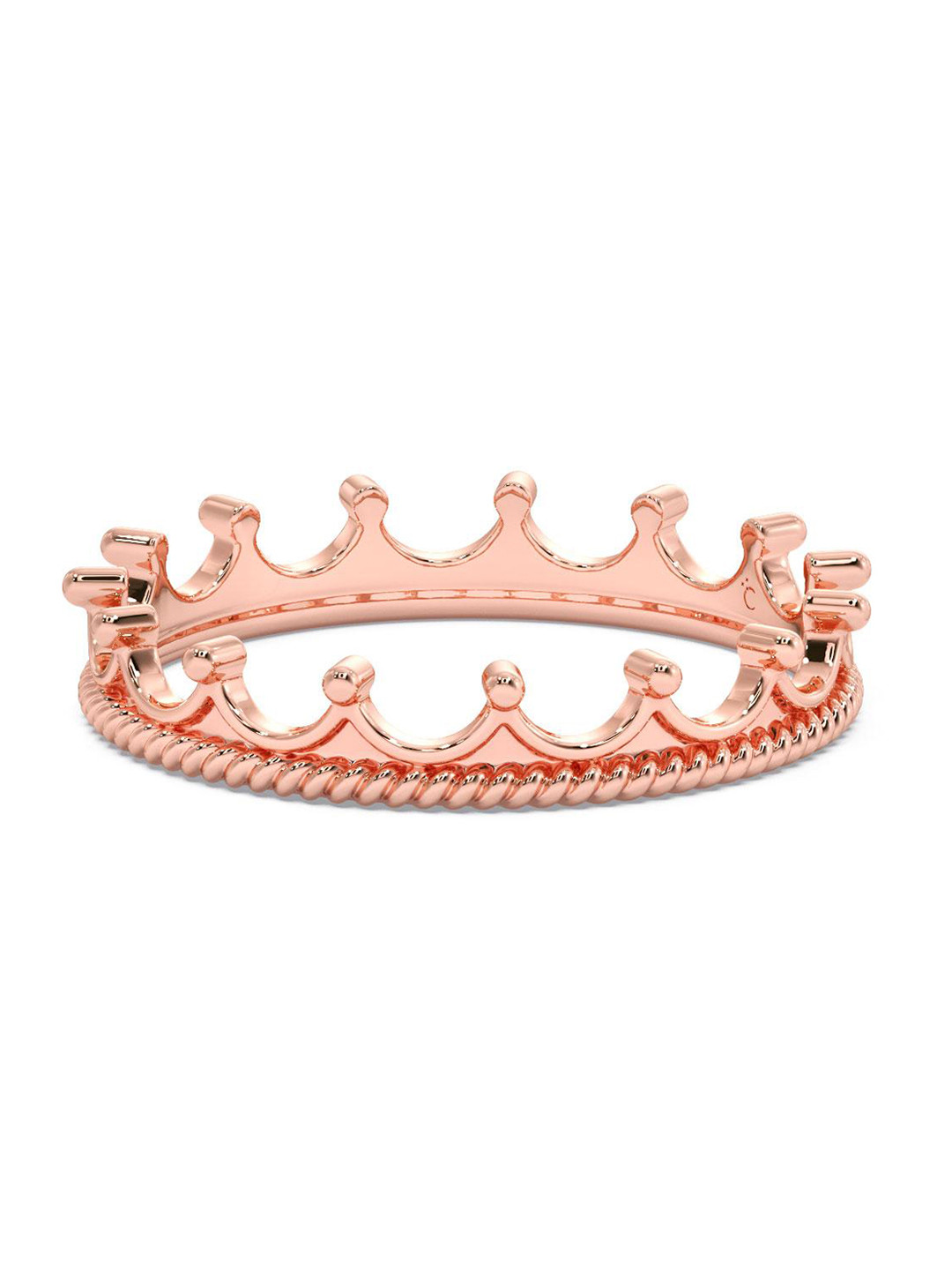 

CANDERE A KALYAN JEWELLERS COMPANY 14KT Rose Gold Lightweight Ring-1.26gm