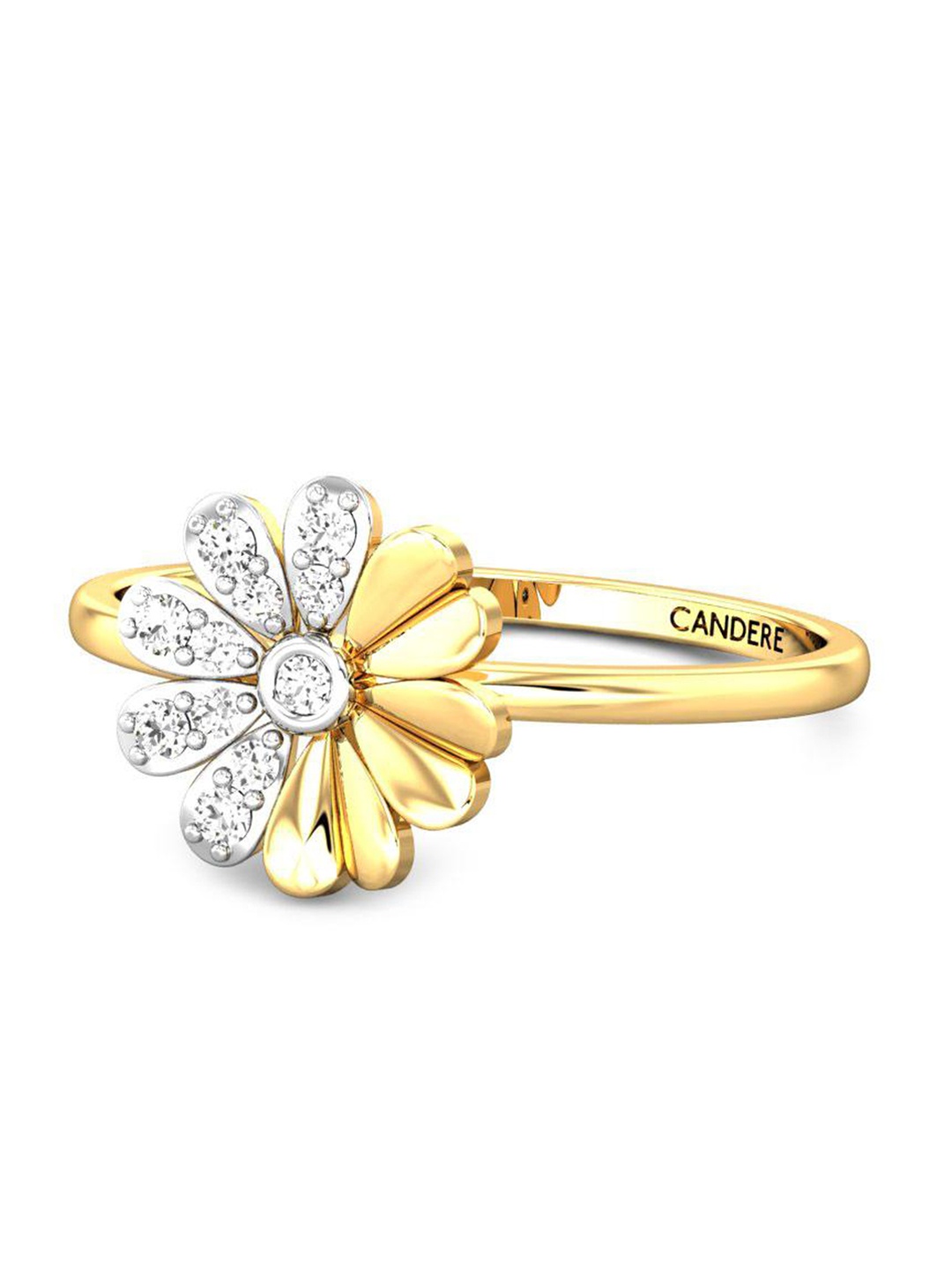 

CANDERE A KALYAN JEWELLERS COMPANY CZ Studded 22KT Gold Ring - 1.72 g