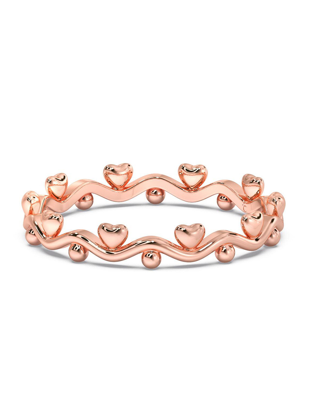 

CANDERE A KALYAN JEWELLERS COMPANY 14KT Rose Gold Lightweight Ring-1.21gm