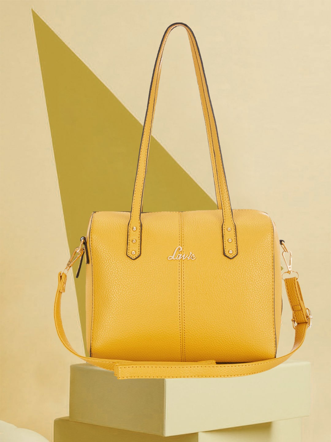 

Lavie Trios Women yellow Box Bag, Mustard