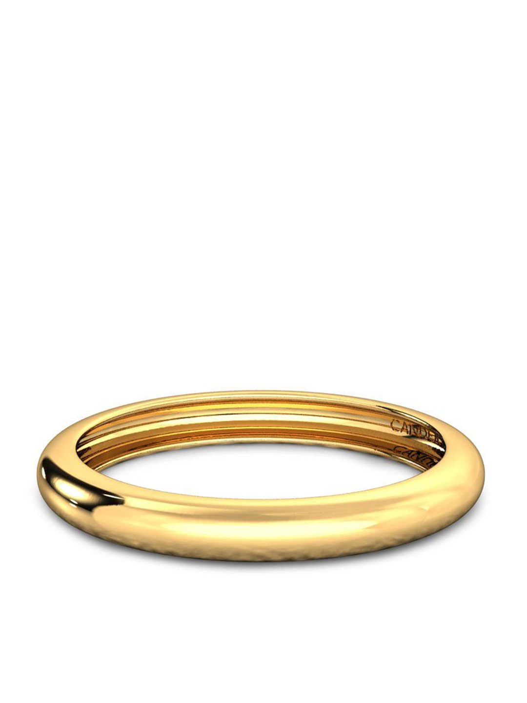 

CANDERE A KALYAN JEWELLERS COMPANY Men 18KT Lightweight Gold Band Finger Ring-1.45gm