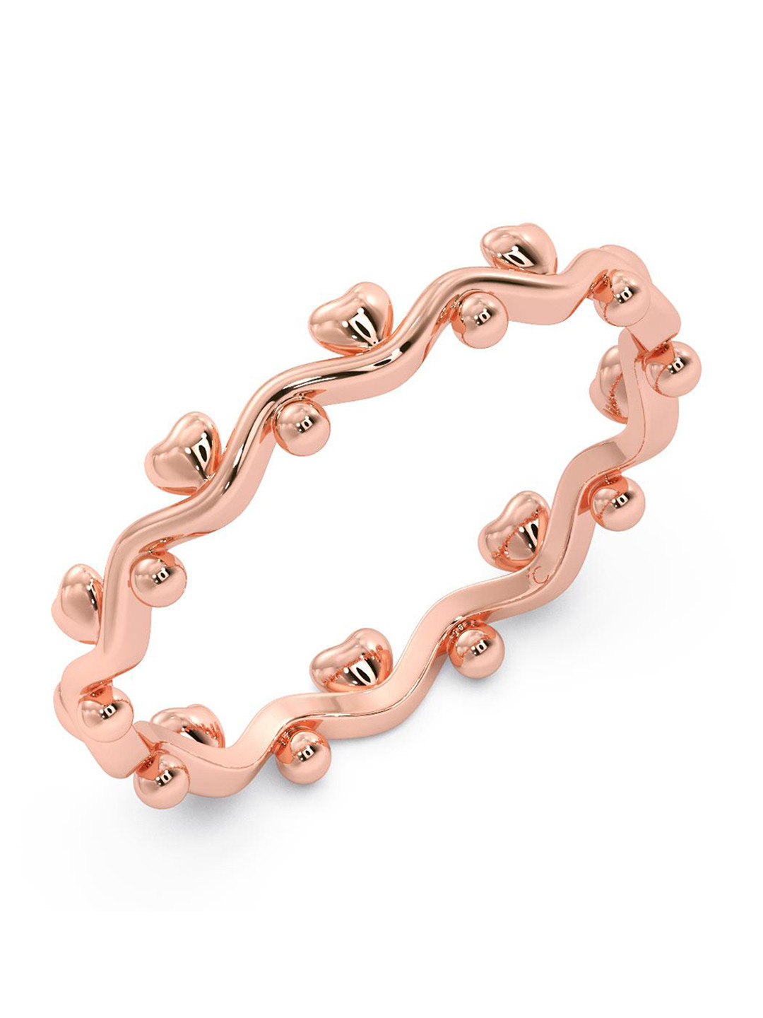 

CANDERE A KALYAN JEWELLERS COMPANY 14KT BIS Hallmark Lightweight Rose Gold Ring-1.46gm