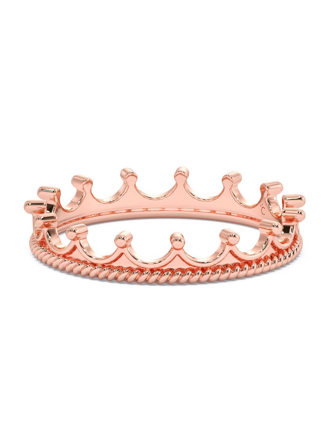 

CANDERE A KALYAN JEWELLERS COMPANY 18KT Rose Gold Lightweight Ring-1.44gm