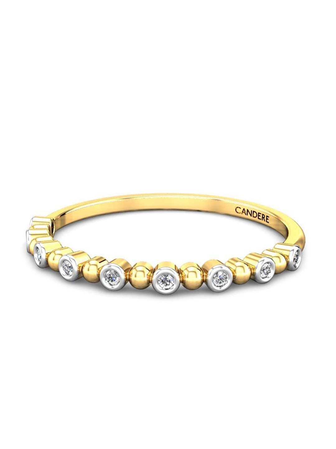 

CANDERE A KALYAN JEWELLERS COMPANY Cubic Zirconia Studded 22KT Gold Finger Ring-1.69gm