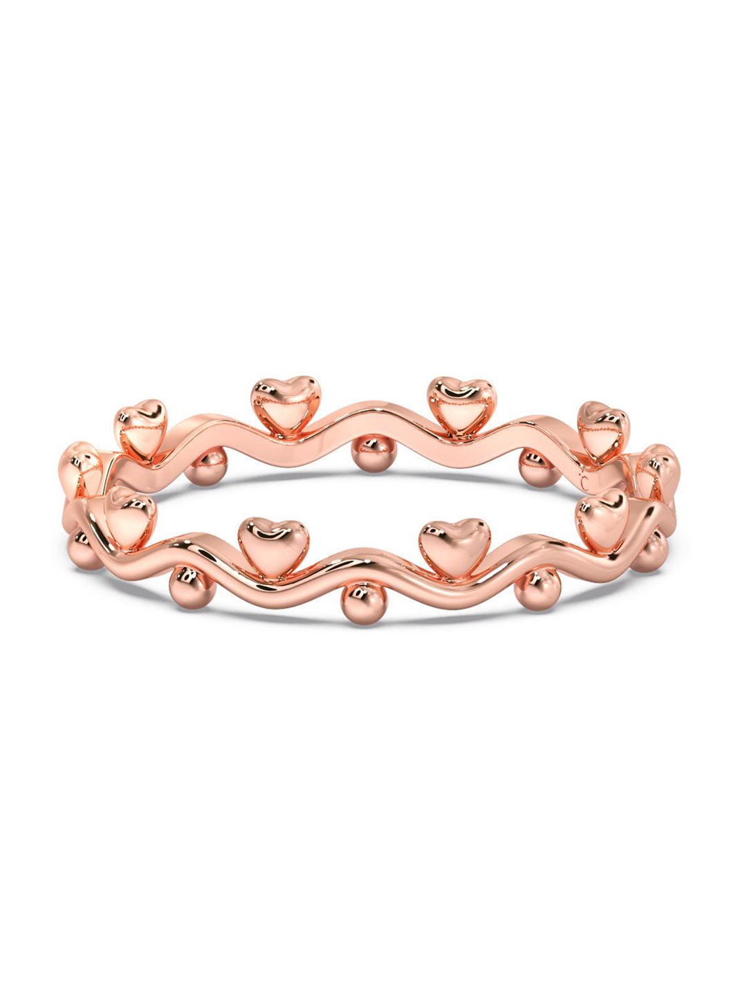 

CANDERE A KALYAN JEWELLERS COMPANY 18KT Rose Gold BIS Hallmark Ring - 1.42 gm