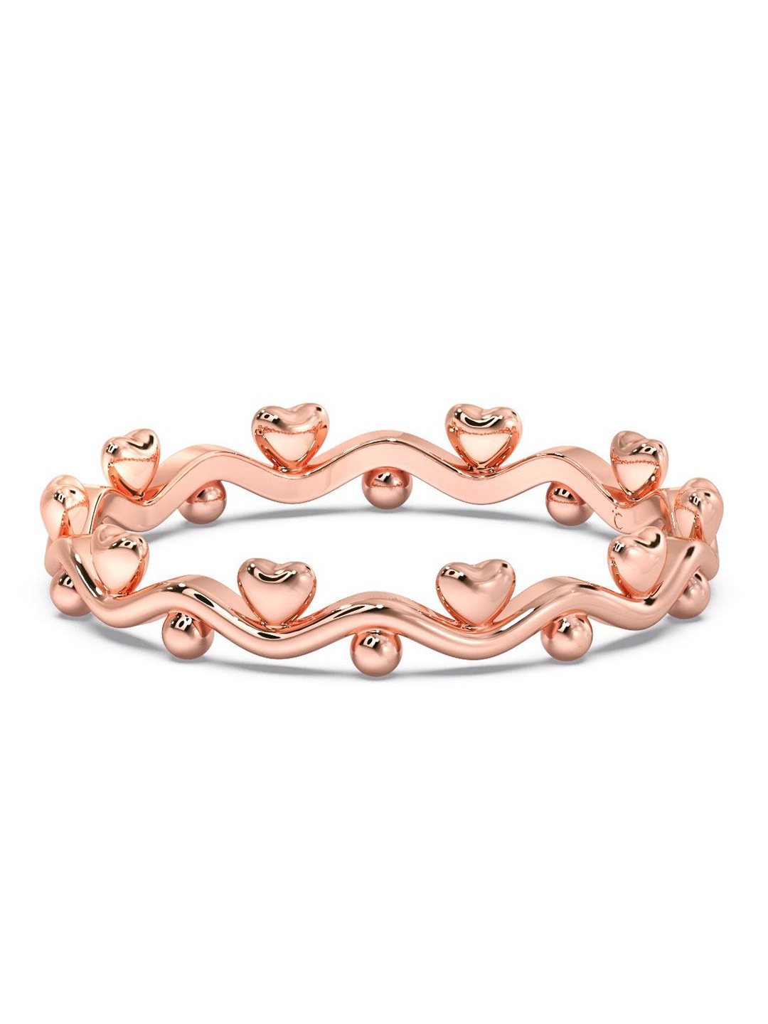 

CANDERE A KALYAN JEWELLERS COMPANY 18KT Rose Gold Lightweight Finger Ring-1.46gm