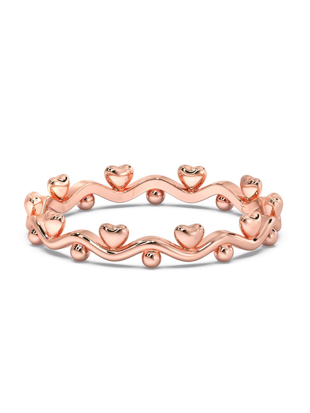 

CANDERE A KALYAN JEWELLERS COMPANY 14KT Rose Gold Lightweight Finger Ring-1.28gm