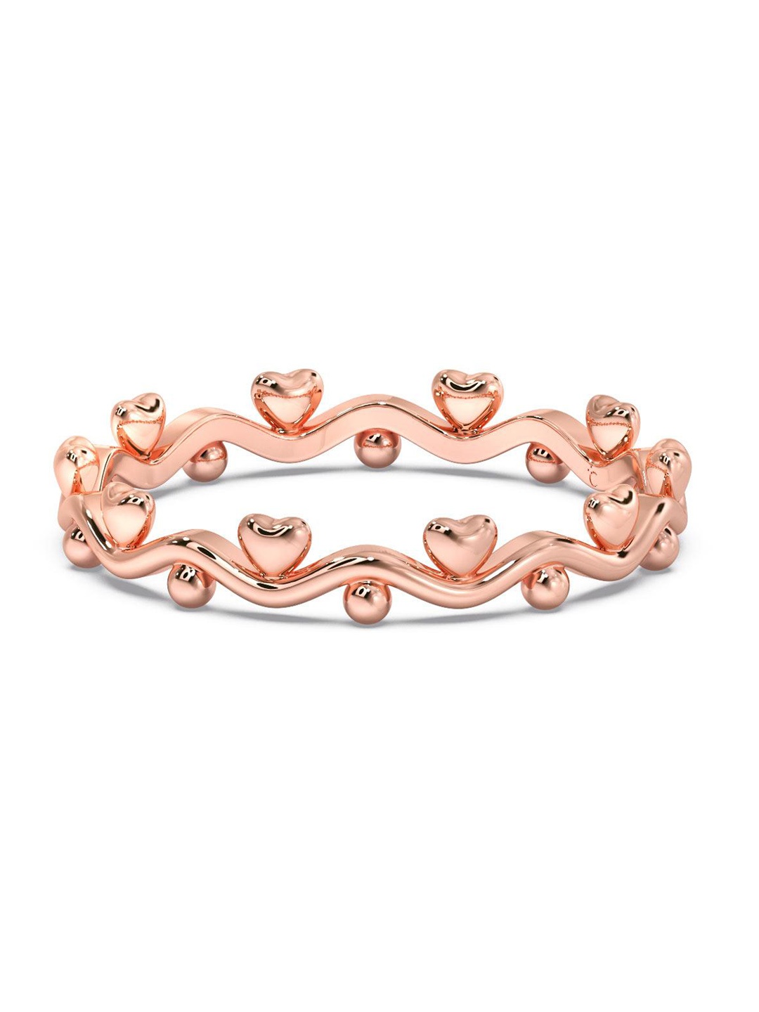 

CANDERE A KALYAN JEWELLERS COMPANY 18KT Rose Gold Lightweight Finger Ring-1.54 gm