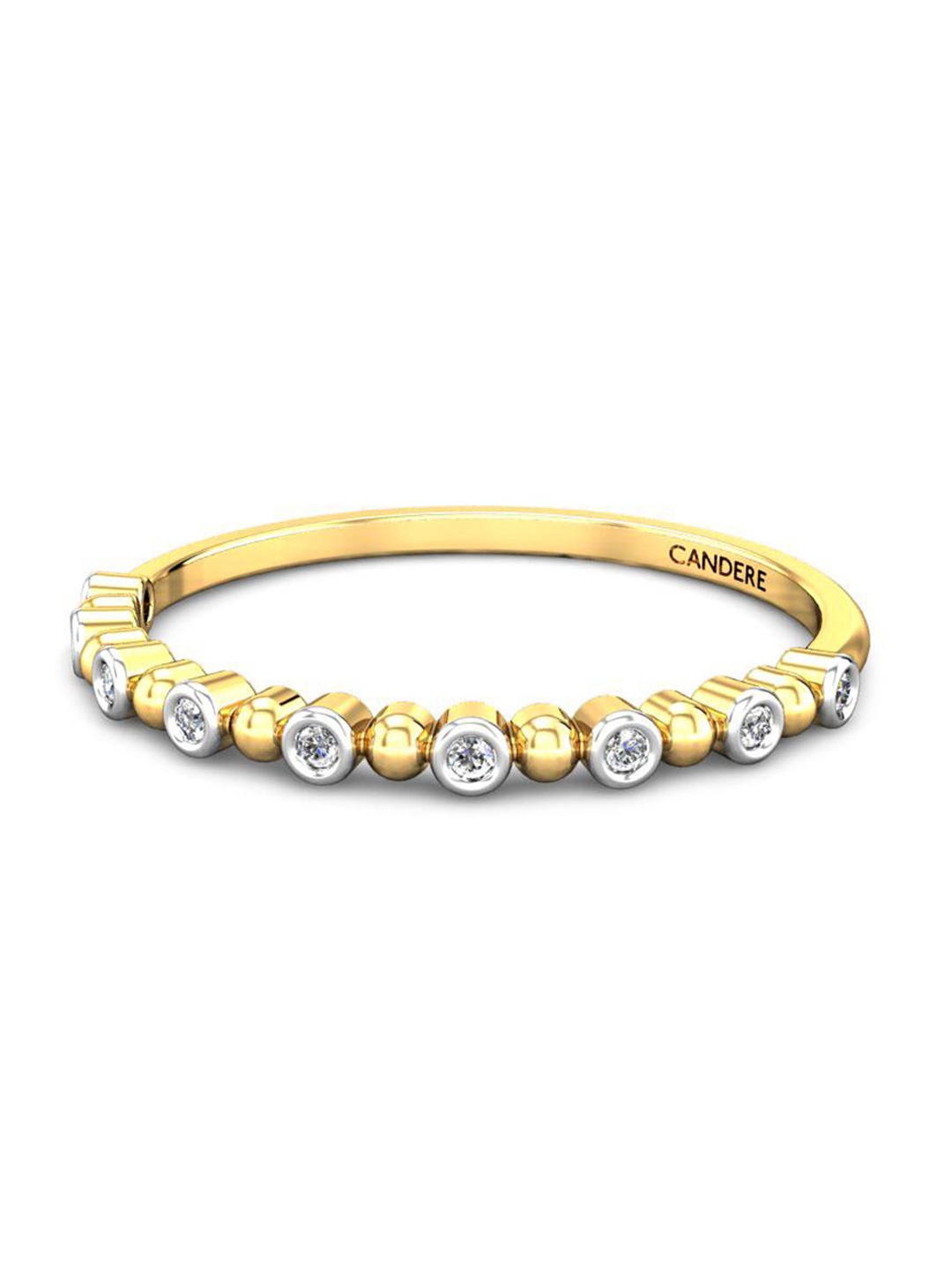 

CANDERE A KALYAN JEWELLERS COMPANY Cubic Zirconia Studded 22KT Gold Finger Ring-1.22gm