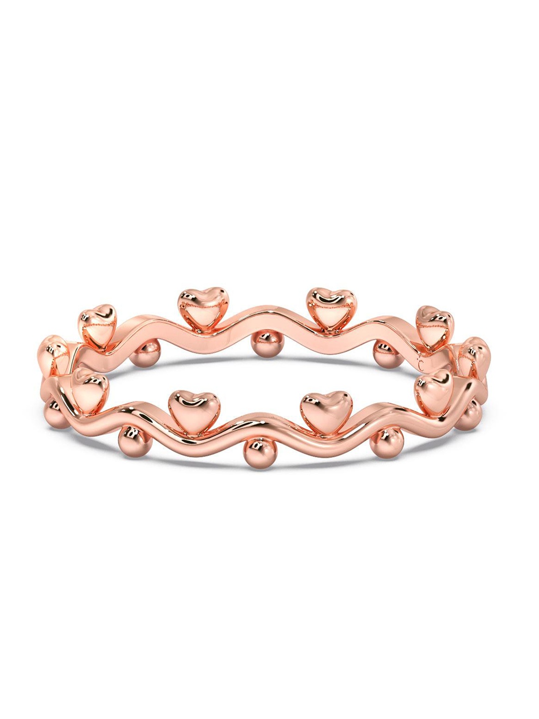 

CANDERE A KALYAN JEWELLERS COMPANY 18KT Rose Gold Lightweight Finger Ring-1.72gm