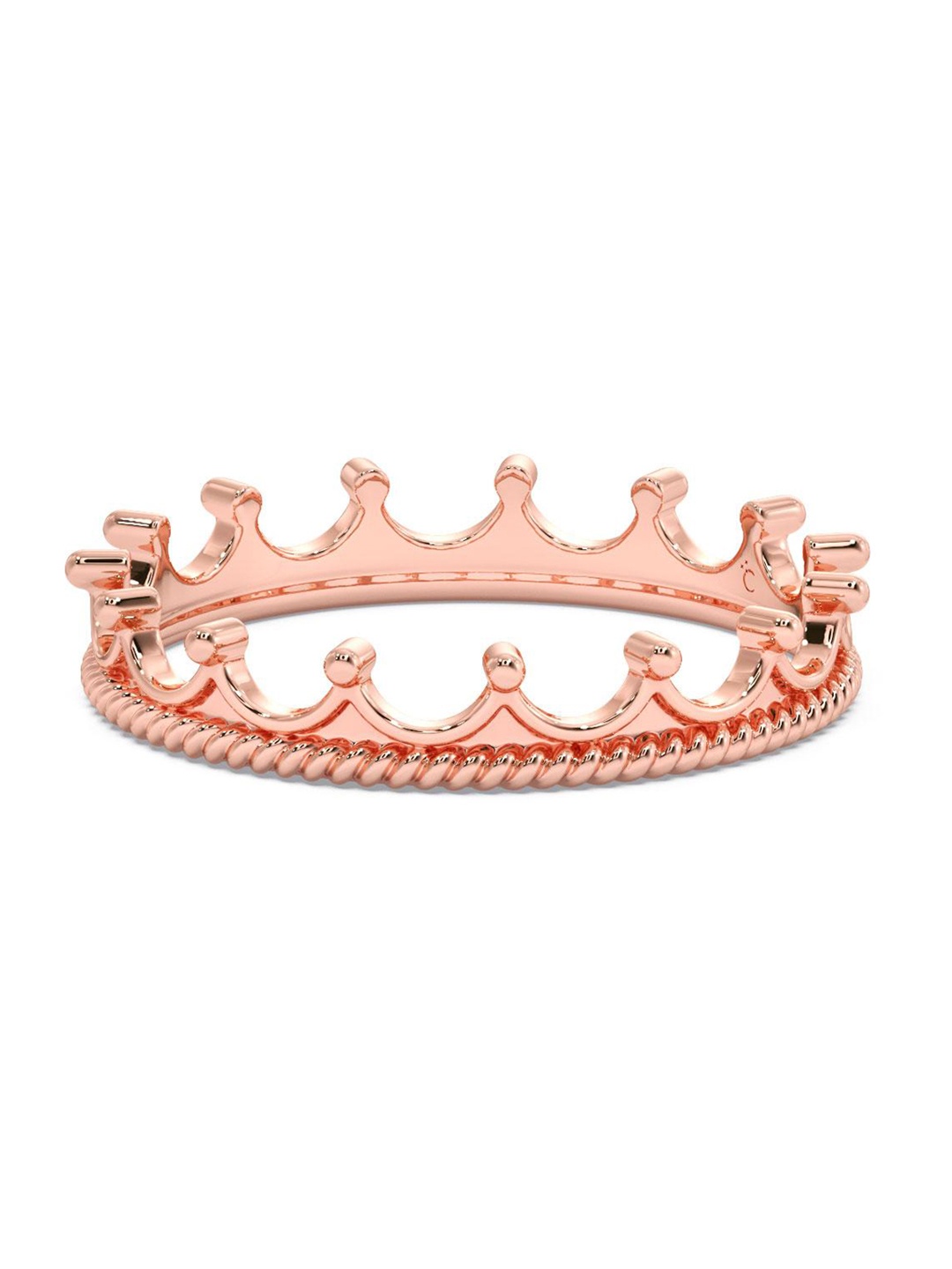 

CANDERE A KALYAN JEWELLERS COMPANY 14KT Rose Gold Lightweight Finger Ring-1.38gm