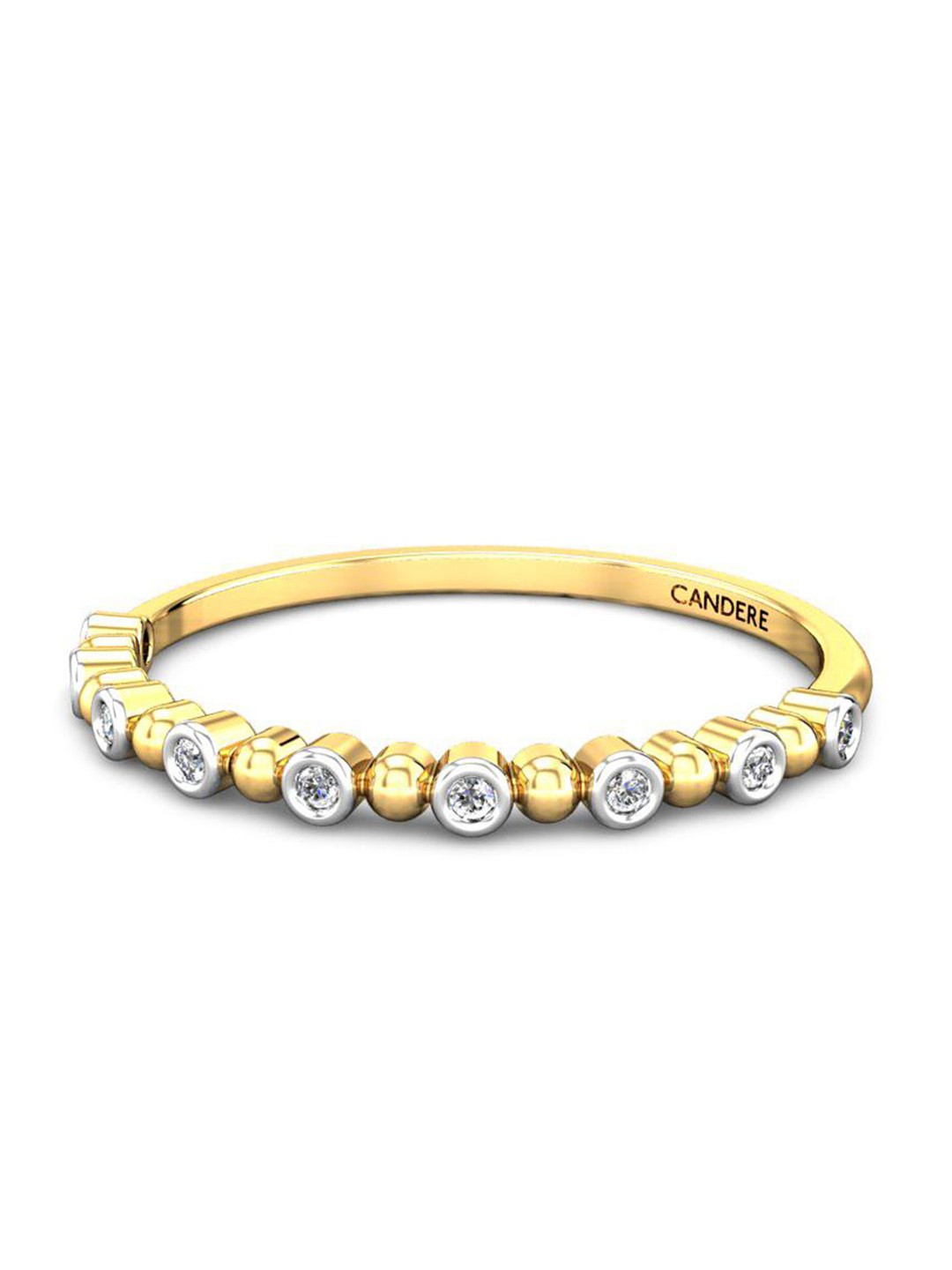 

CANDERE A KALYAN JEWELLERS COMPANY 22KT Gold Cubic Zirconia Studded Ring- 1.57 g