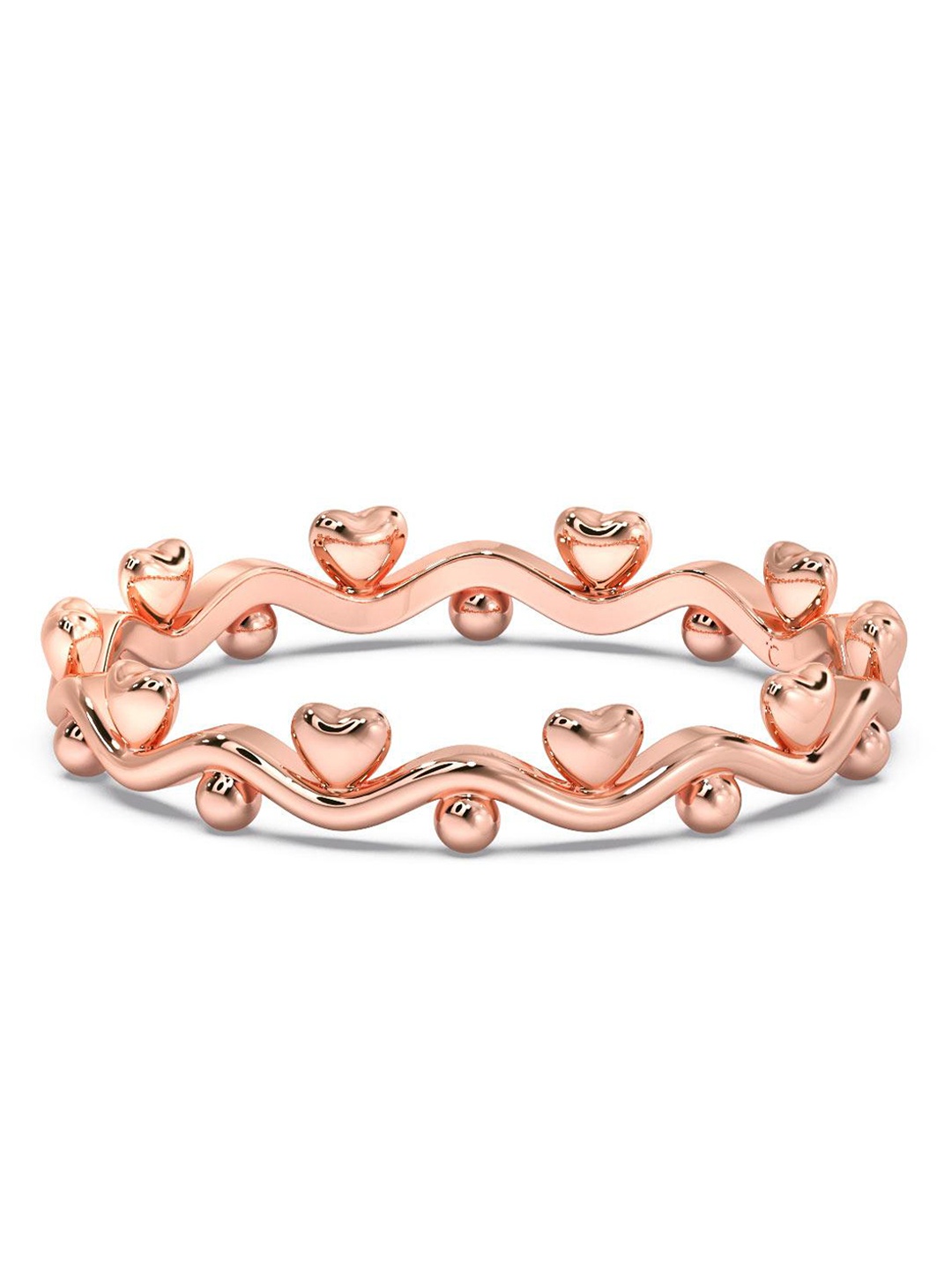 

CANDERE A KALYAN JEWELLERS COMPANY 18KT Rose Gold Lightweight Finger Ring-1.37gm