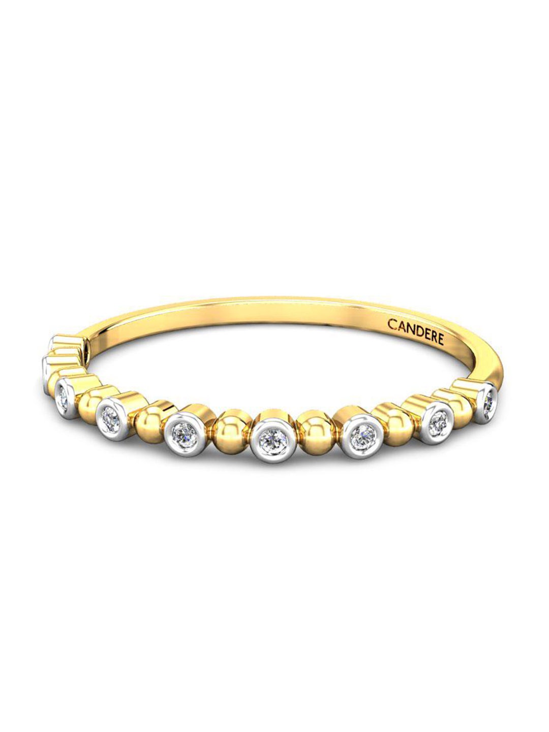 

CANDERE A KALYAN JEWELLERS COMPANY CZ Studded 18KT Gold Ring - 1.3g