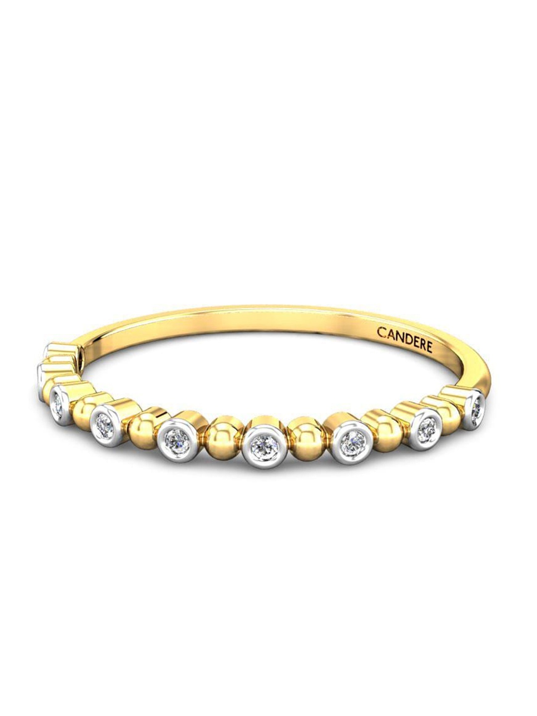 

CANDERE A KALYAN JEWELLERS COMPANY 14KT Gold Cubic Zirconia Studded Ring 1.17 g