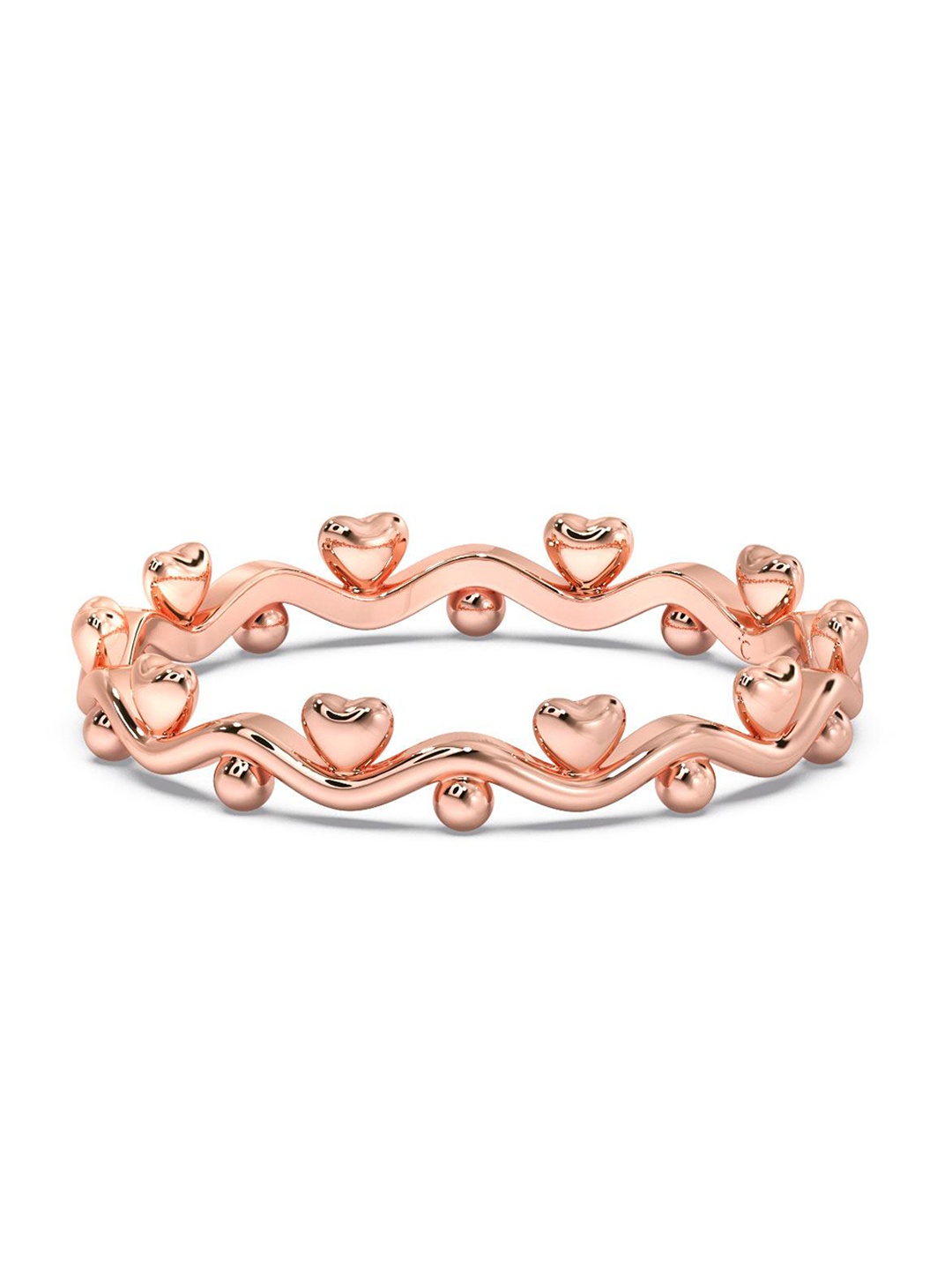 

CANDERE A KALYAN JEWELLERS COMPANY 14KT Rose Gold Ring-1.38gm