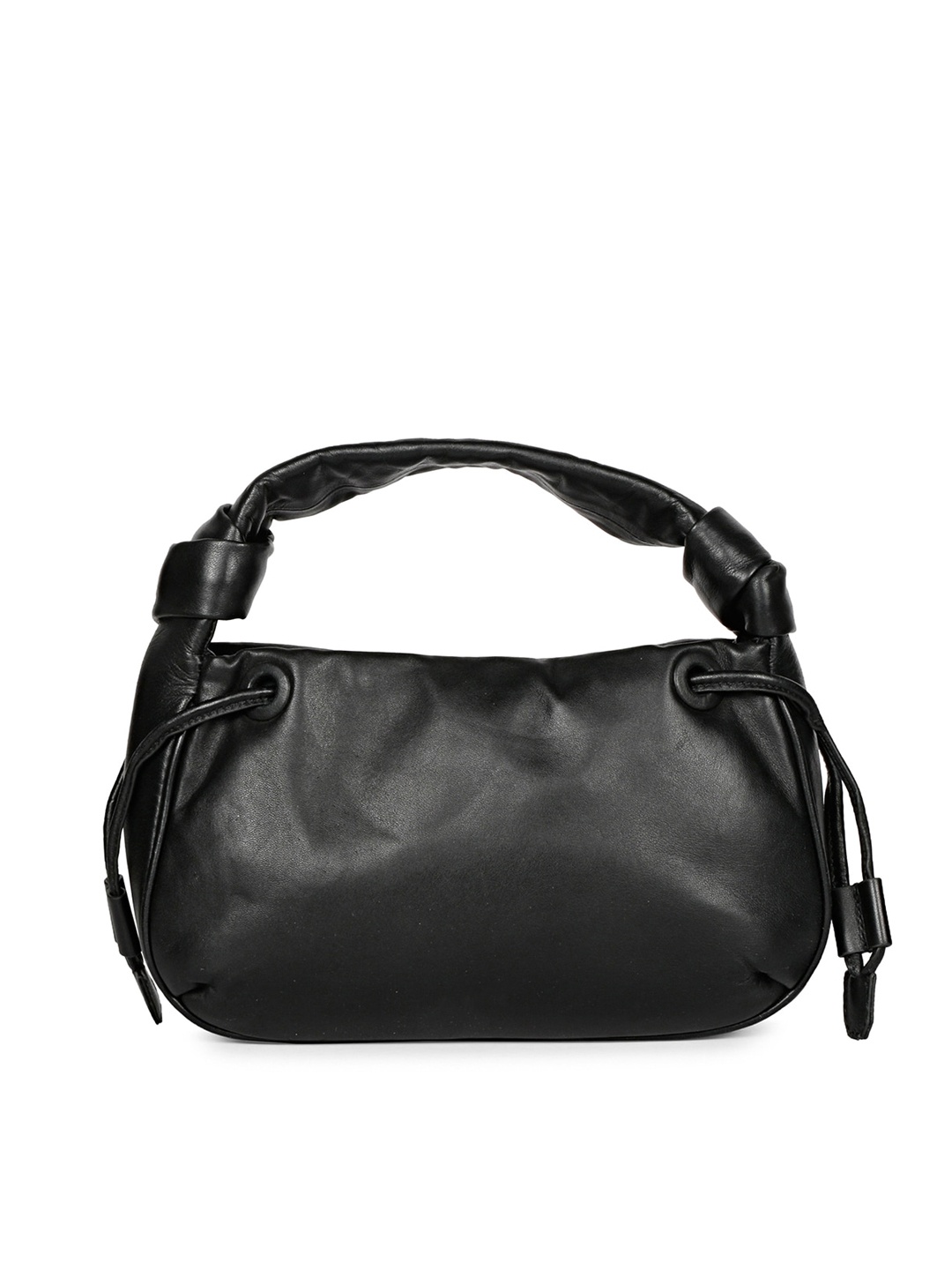 

Saint G Leather Structured Hobo Bag with Tasselled, Black