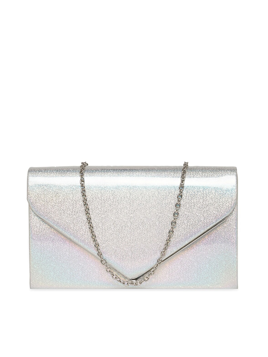 

Call It Spring Envelope Clutch With Sling Strap, Silver