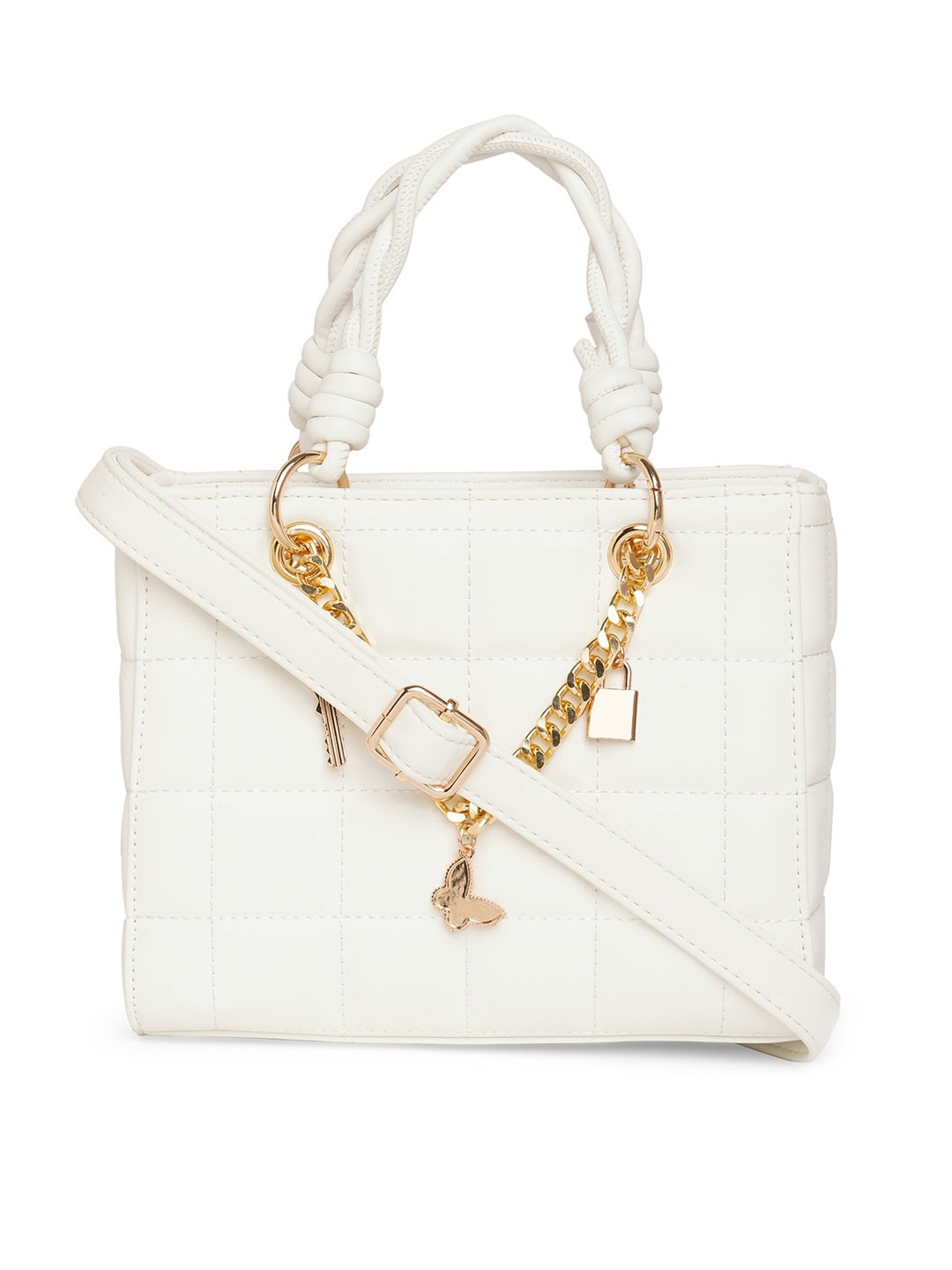 

Call It Spring Structured Handheld Bag With Quilted, White