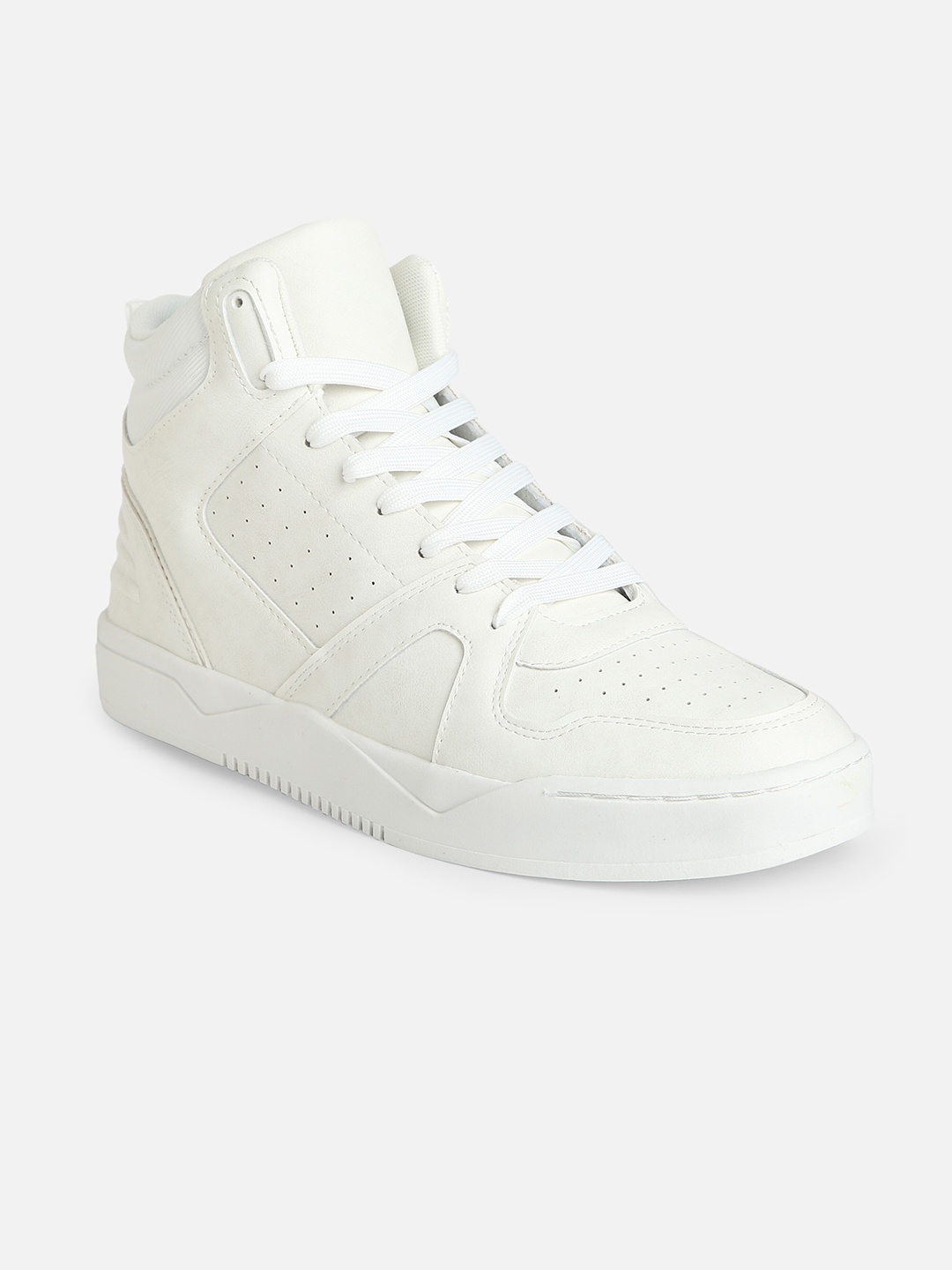 

Call It Spring Men CABALO Perforations Comfort Insole Mid-Top Basics Sneakers, White