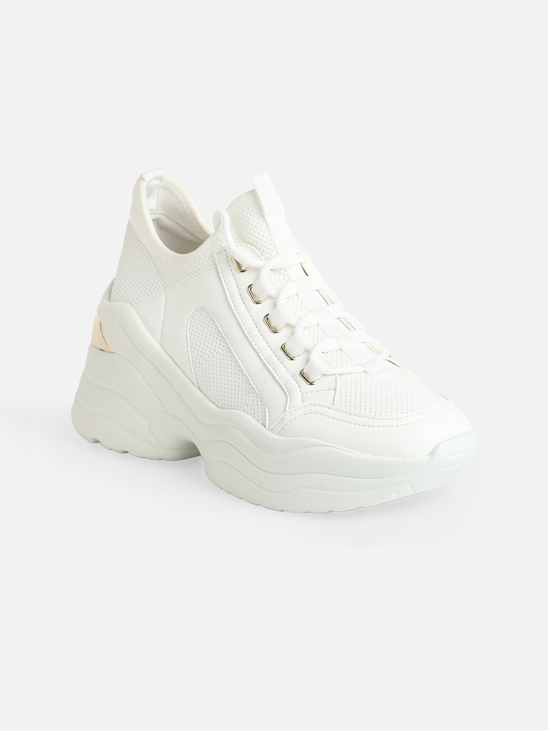 

Call It Spring Women ALEXXA110 Woven Design Comfort Insole Basics Sneakers, White