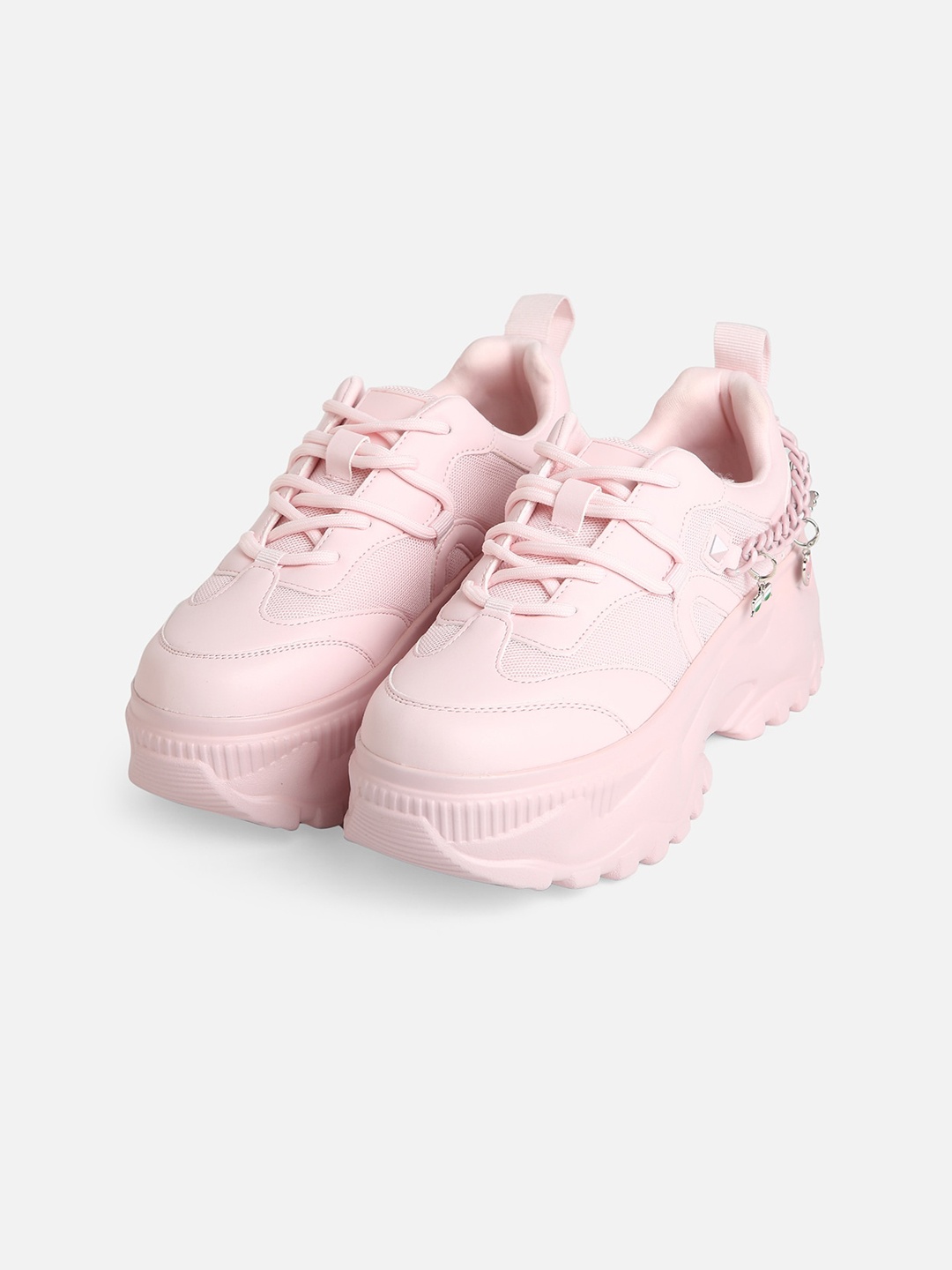 

Call It Spring Women MAJOR680 Embellished Woven Design Comfort Insole Basics Sneakers, Pink
