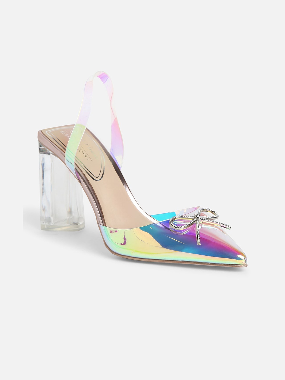 

Call It Spring Pointed Block Pumps, Silver