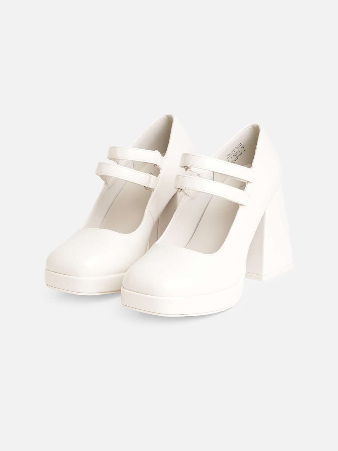 

Call It Spring Block Mary Janes, White