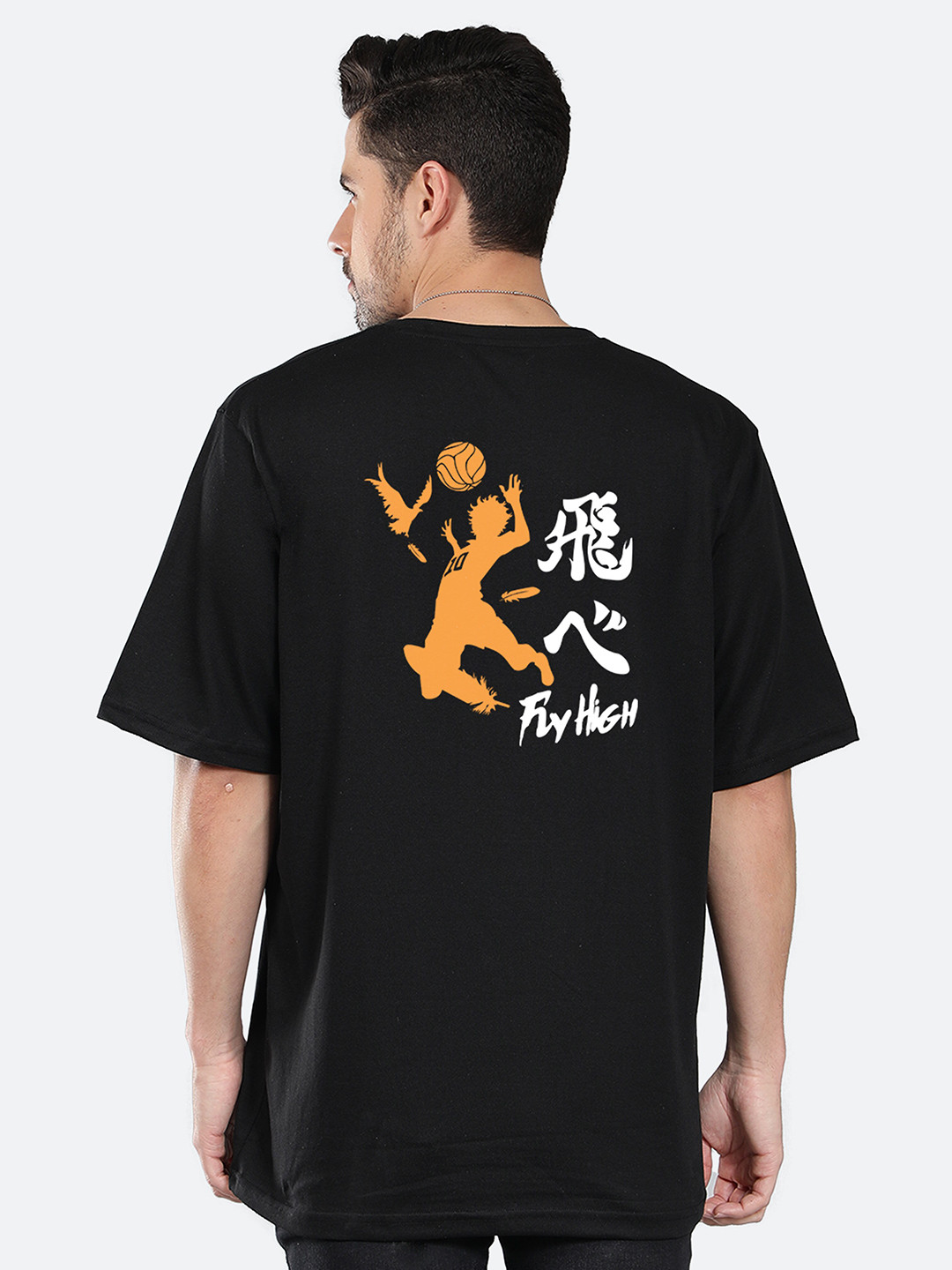 

Mad Over Print Typography Printed Oversized Cotton T-shirt, Black