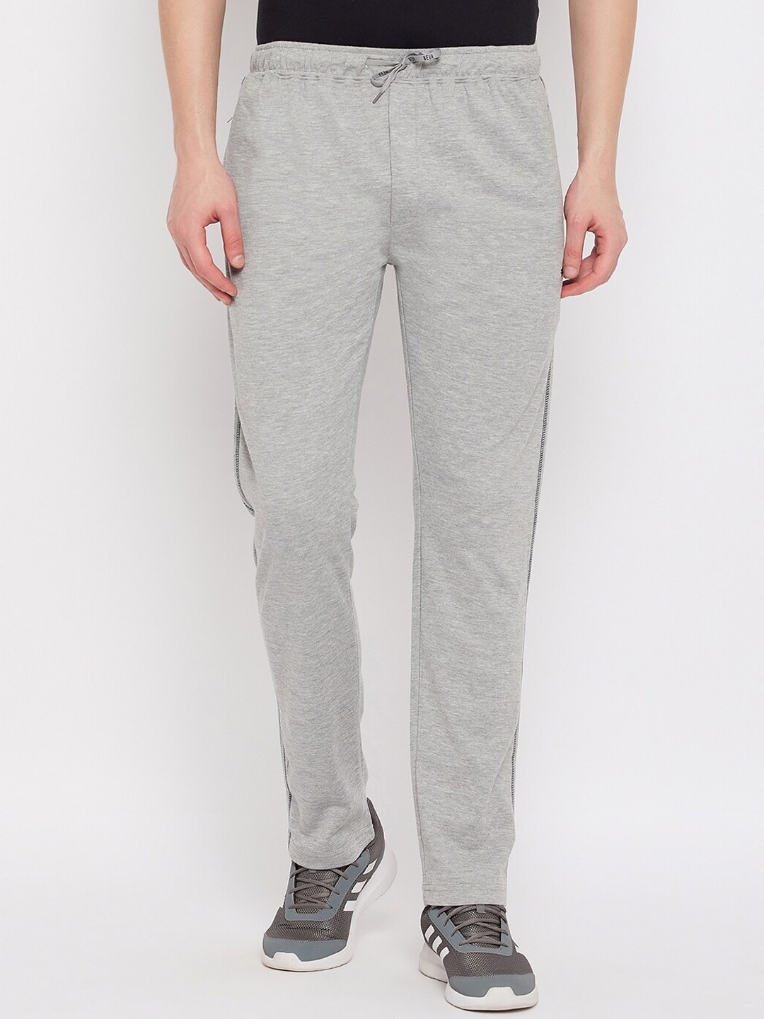 

NEVA Men Cotton Track Pants, Grey melange